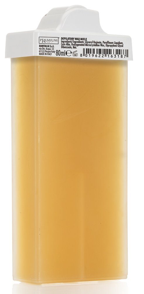 Premium Rollkopf Wachspatrone Honig Enthaarungswachs Schmaler 15mm Xanitalia -