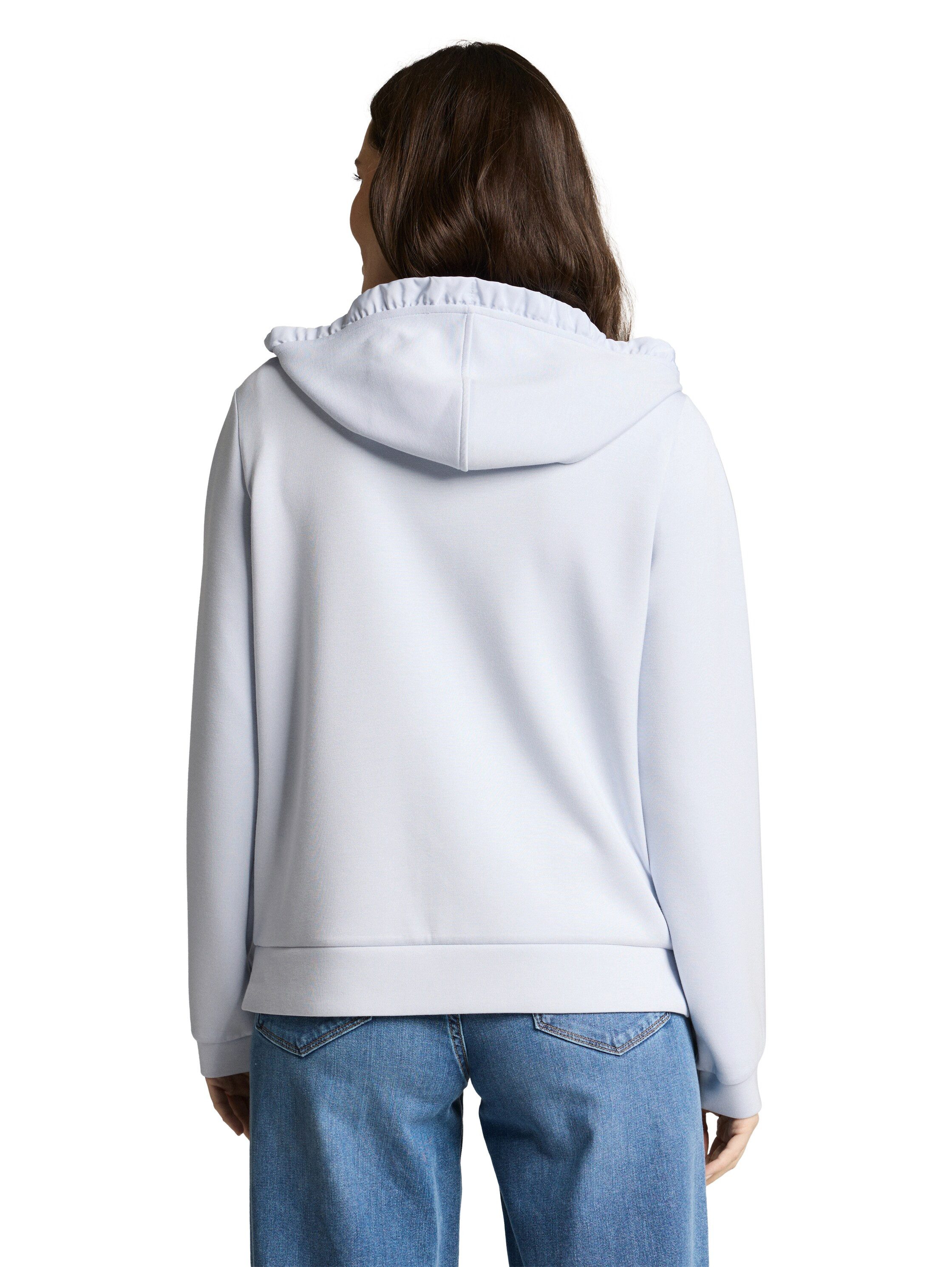 TOM TAILOR Kapuzensweatjacke Regular mit Viskose und Stretch