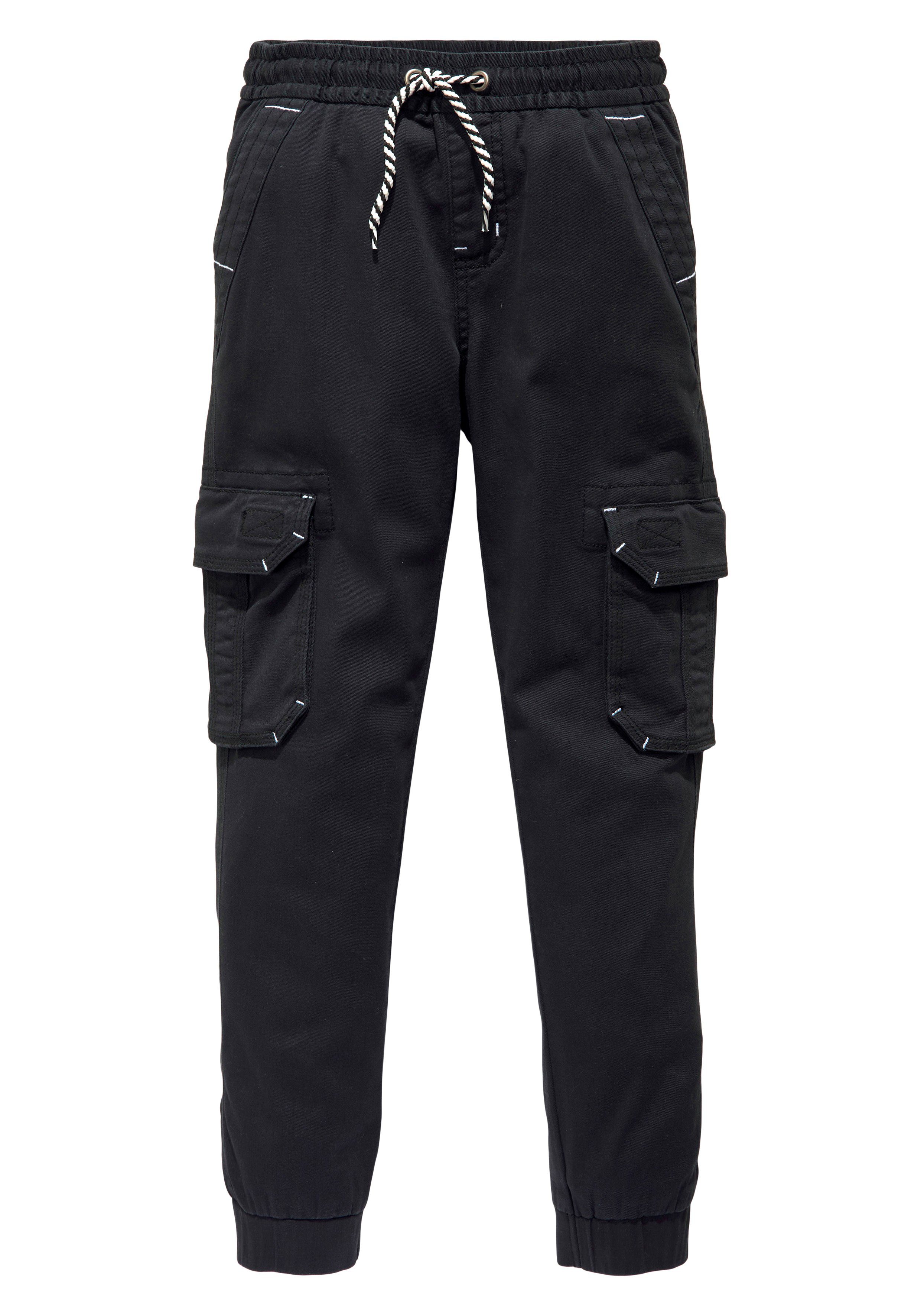 Cargohose, bequeme Schlupfform mit Stretch
