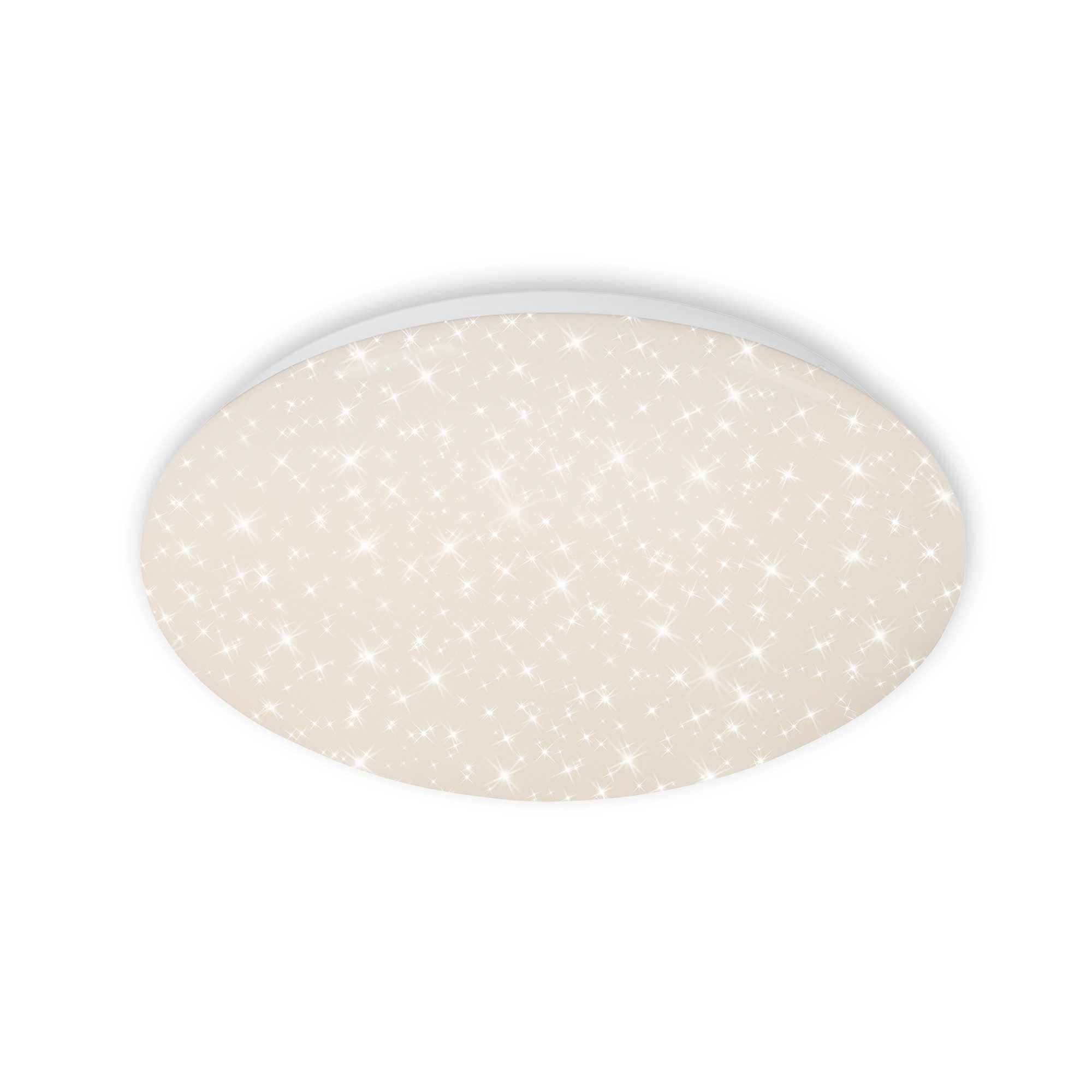 Briloner Leuchten Deckenleuchte LED Deckenlampe Sternenhimmel Wohnzimmer Schlafzimmer Küche 28-76 cm, LED fest integriert, CCT, Deckenlampe, 38x6,5cm, Weiß, 23W, Wohnzimmer, Schlafzimmer, Küche