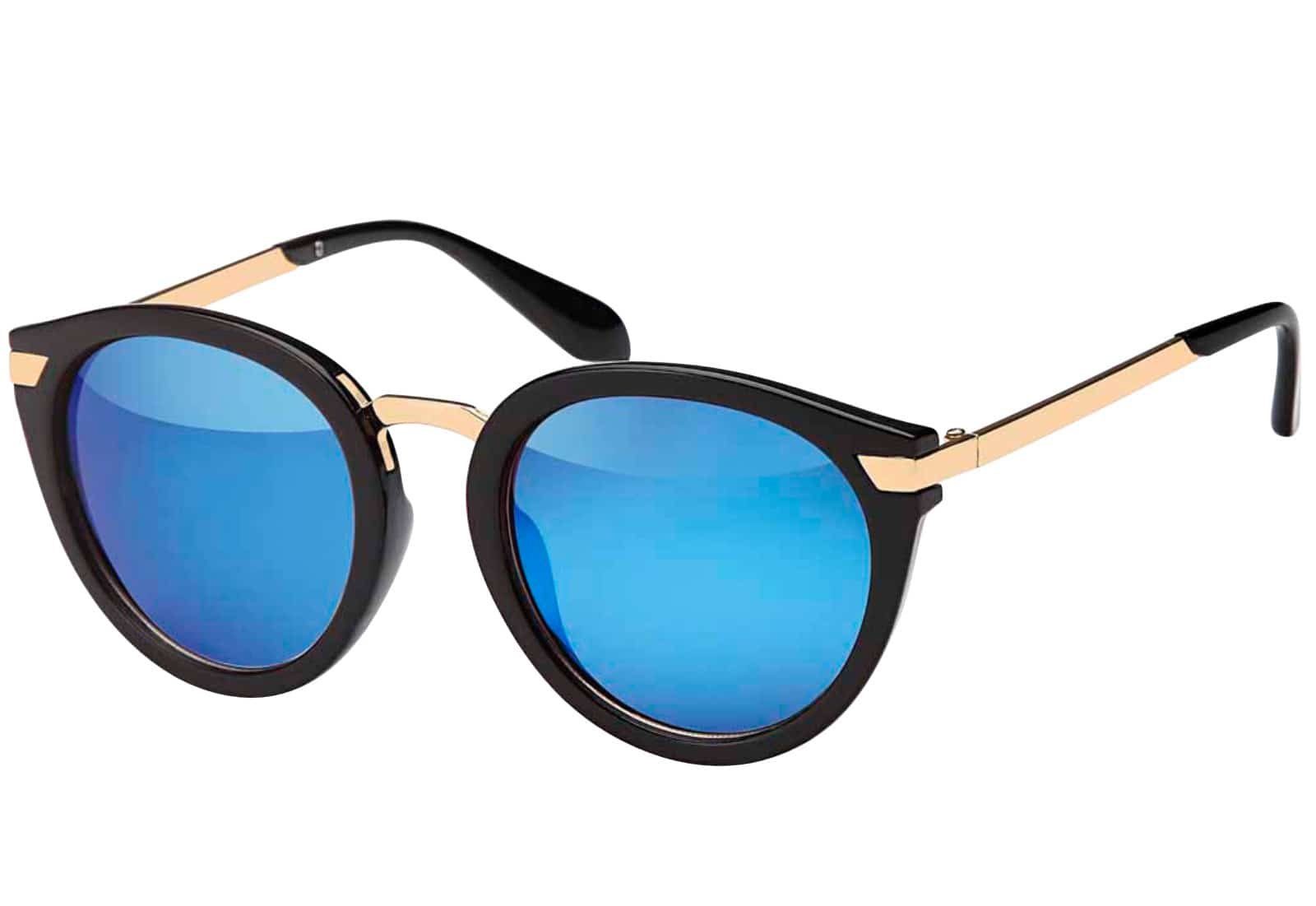 BEZLIT Eyewear Wayfarer 30486 (1-St) blau verspiegelt mit schwarzen gläsern