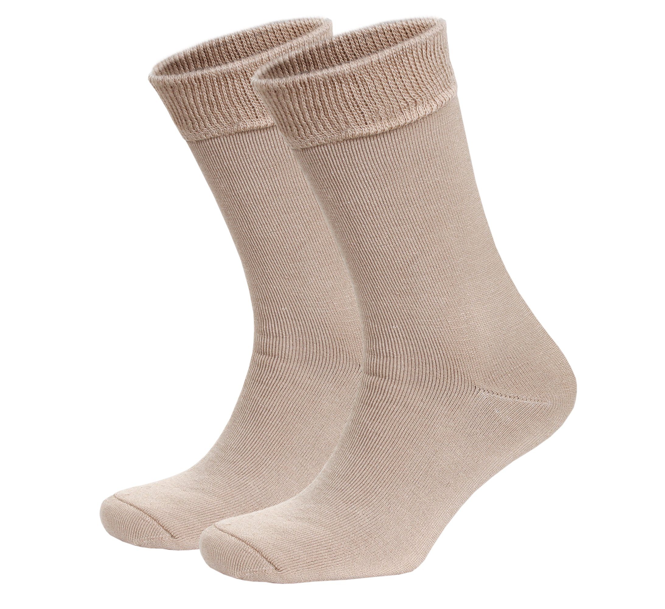 Wintersocken Herren EU Arbeitssocken 41-46 Größe) Thermosocken Socken, Beige Warme (Beutel, Herren Herren 2-Paar, NoblesBox