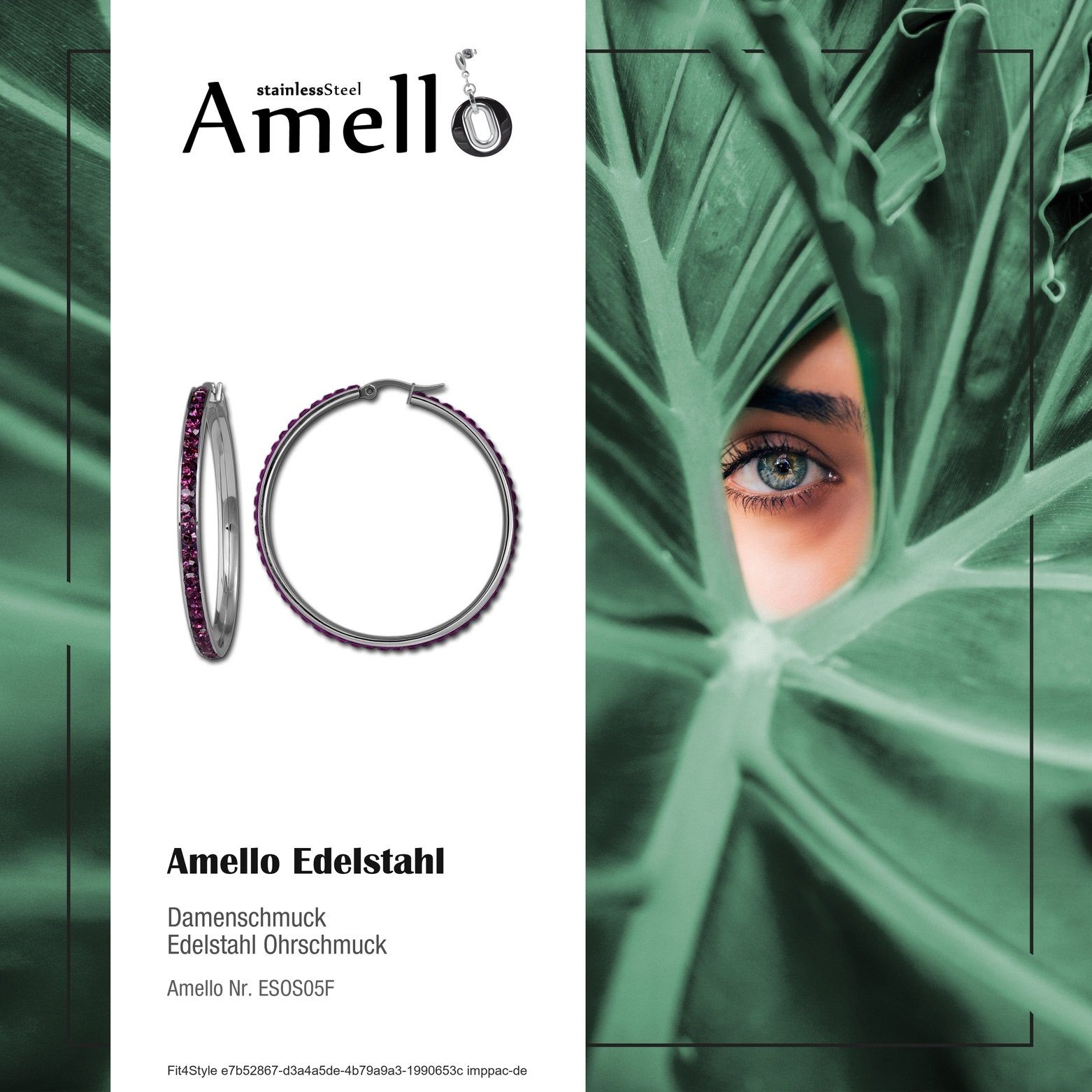 Amello Paar Creolen Amello Ohrringe Edelstahl Creolen 50mm (Creolen), Damen günstig online kaufen