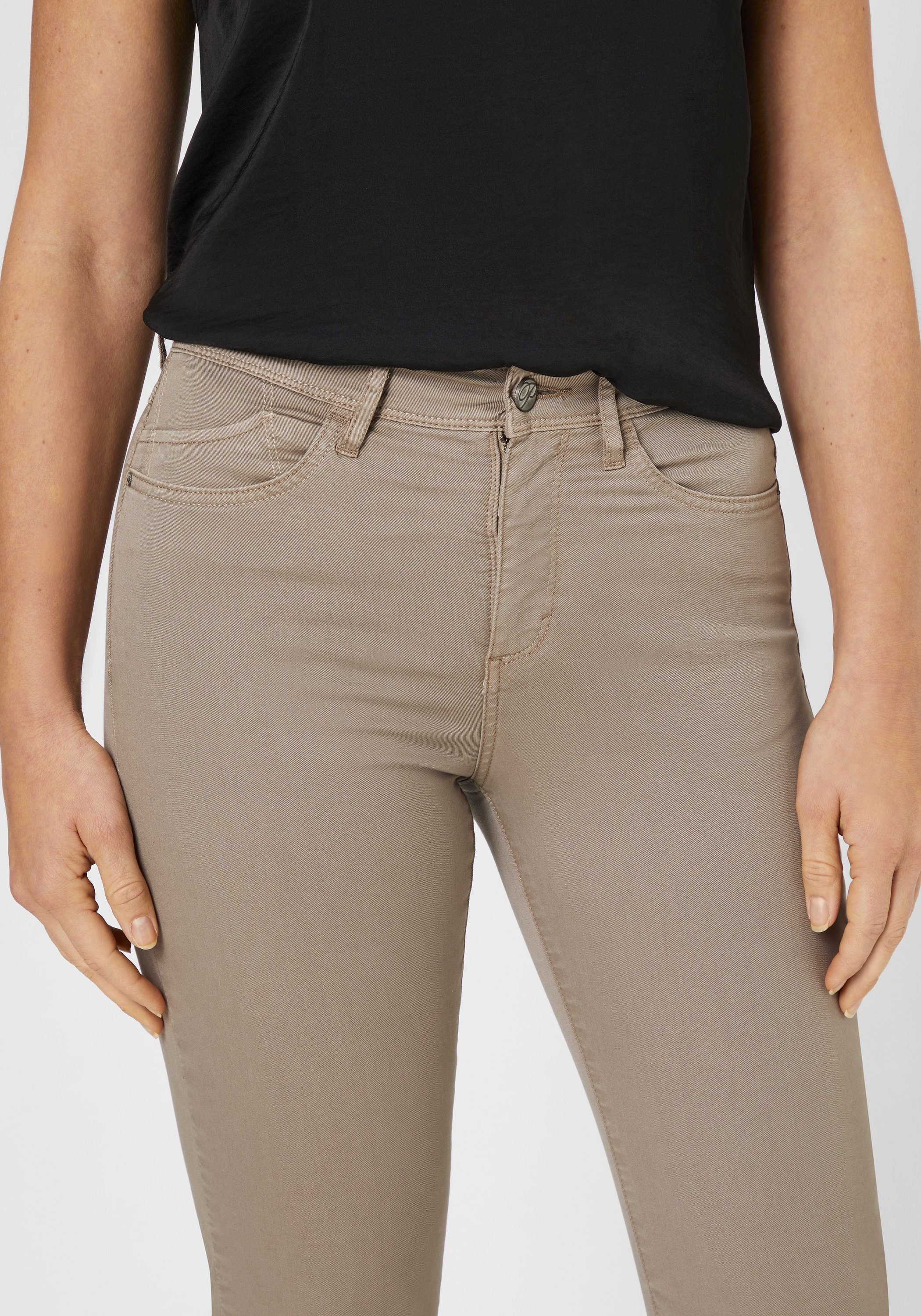 taupe Stoffhose PAT Paddock's mit Stretchanteil Stoffhose