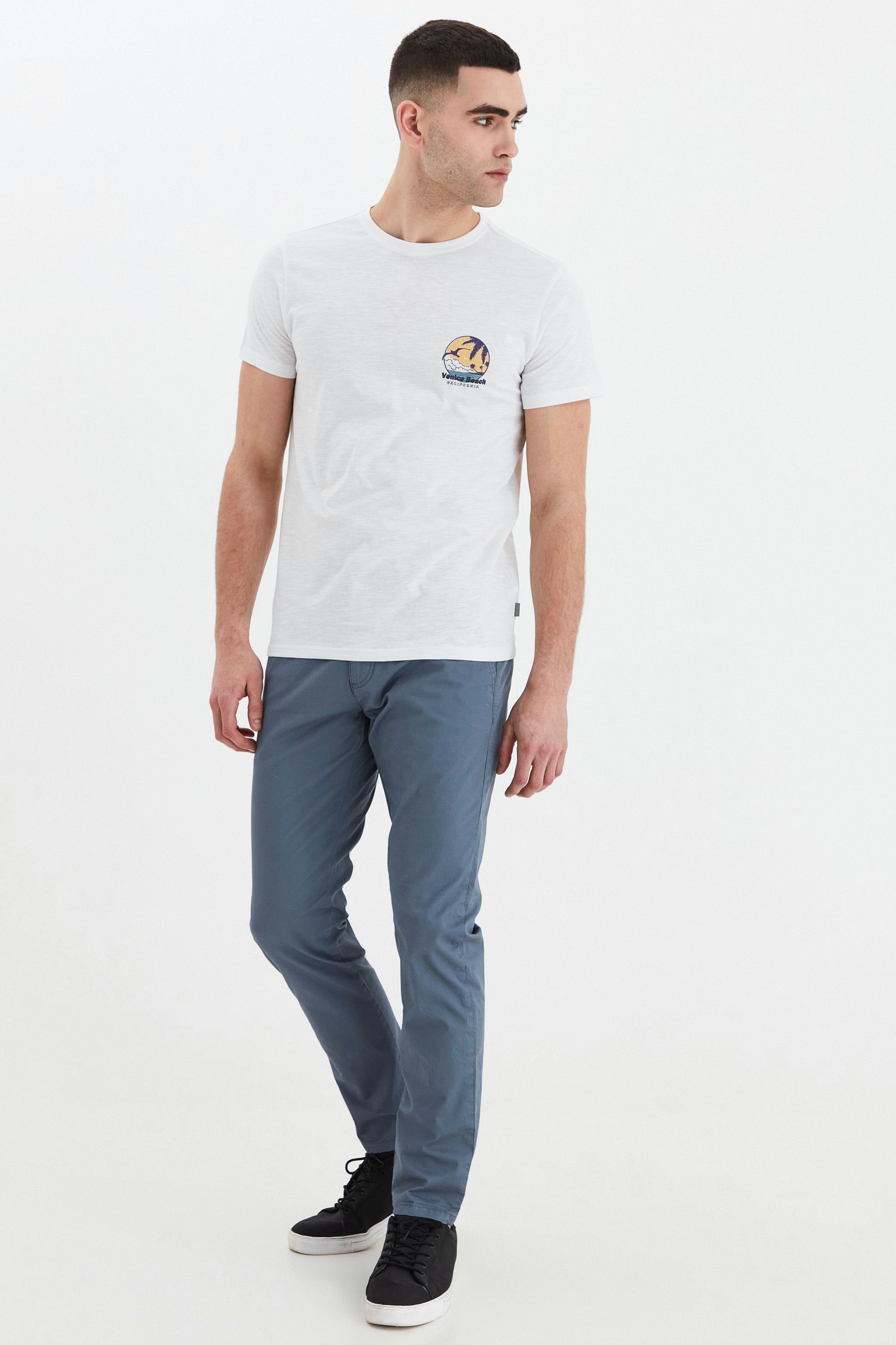 (110601) mit !Solid Print-Shirt White SDEmmo Print T-Shirt