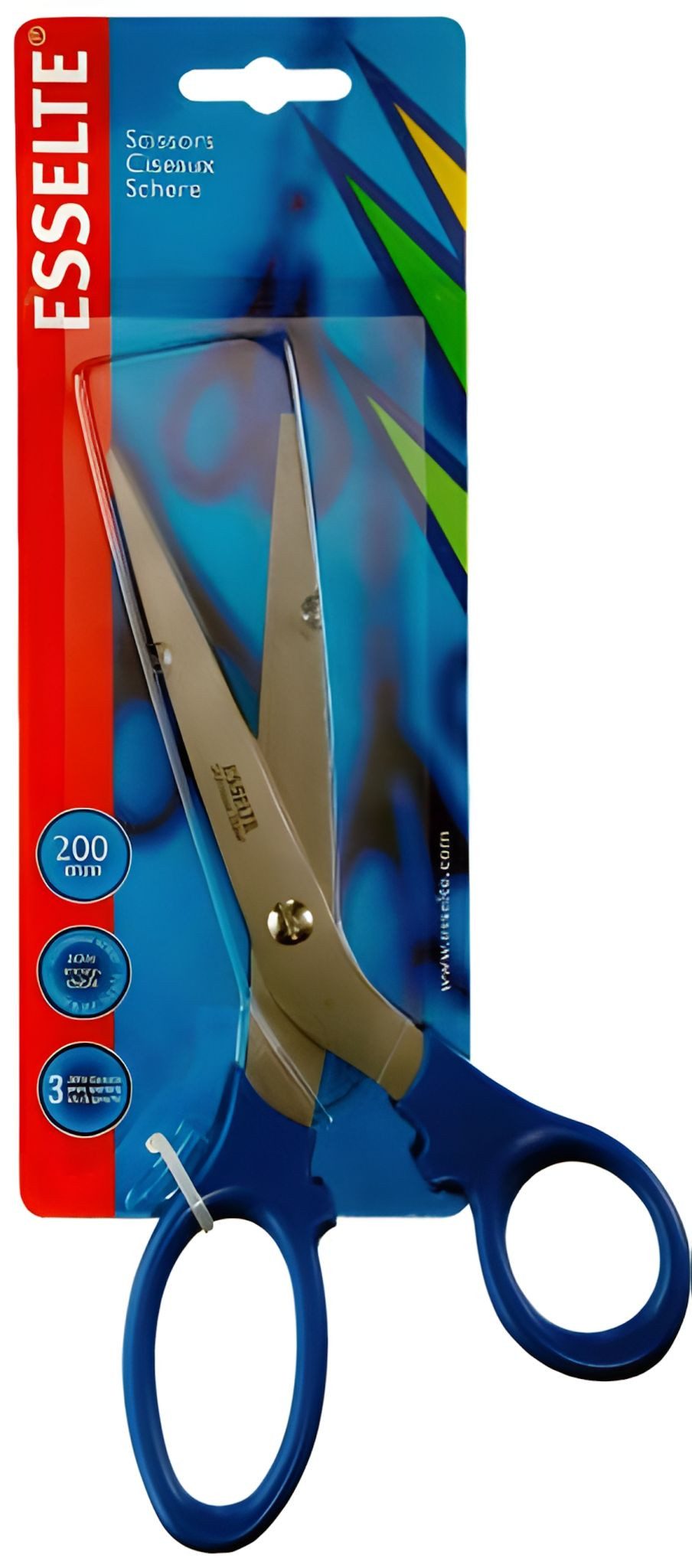 LEITZ Universalschere LEITZ Schere 20cm blau Stahl geschraubt abgerundeteSpitze Kun