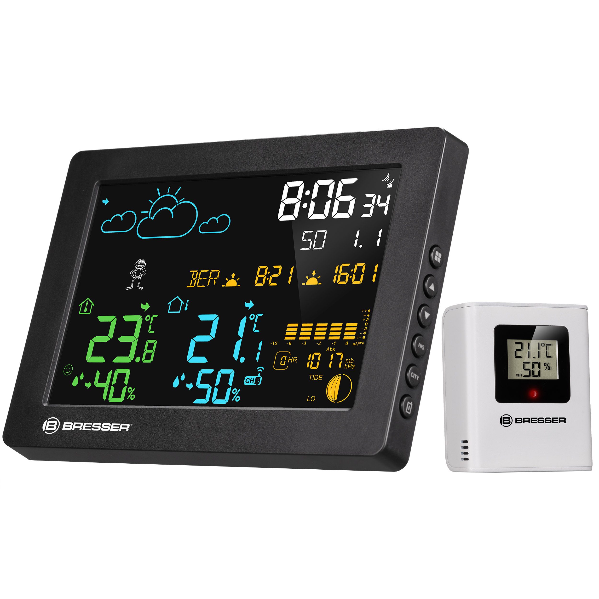 Wetterstation BRESSER MeteoTemp Baro HZ Farbwetterstation
