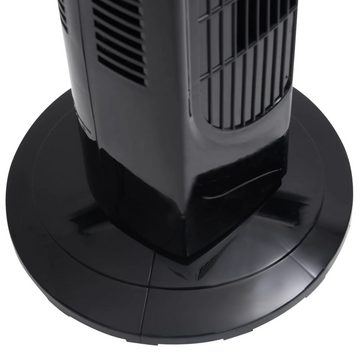 vidaXL Tischventilator Turmventilator mit Fernbedienung und Timer Φ24x80 cm Schwarz