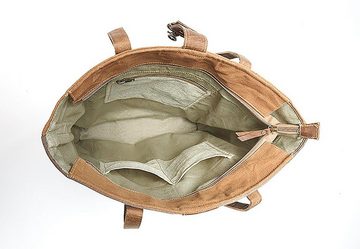 Kobolo Shopper Vintage Tasche aus Canvas 1830 mit Lederhenkeln