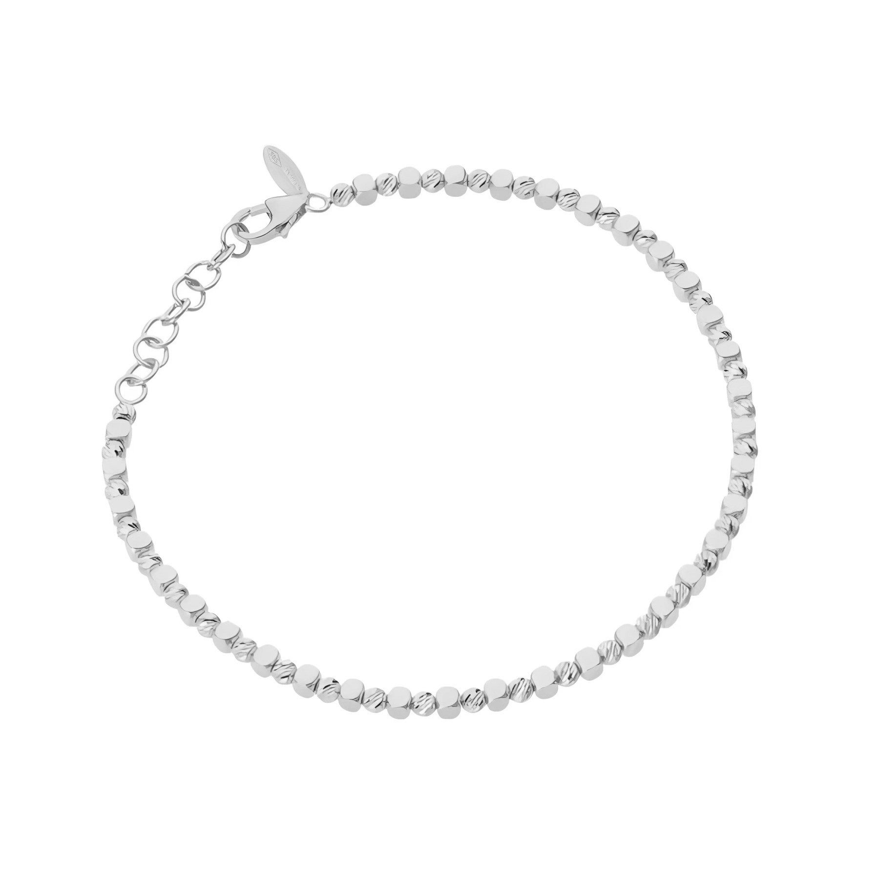 Goldarmband 585er Weissgold Armband Ankerkette mit Elementen