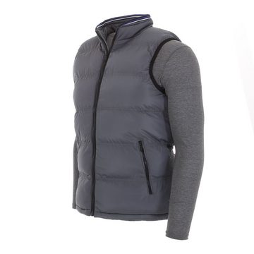 Ital-Design Funktionsjacke Herren Freizeit Weste Gefüttert Jacke in Grau