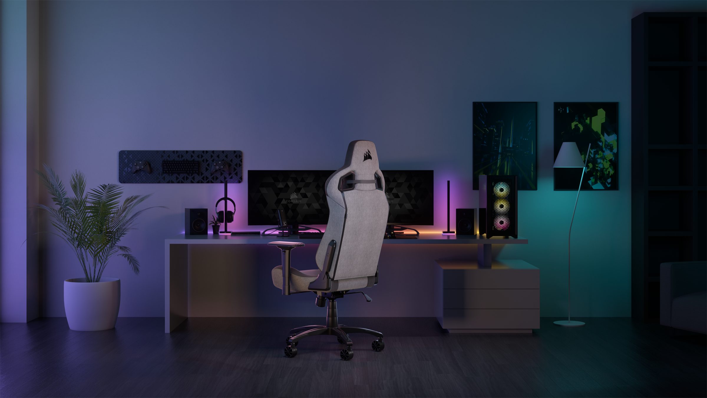 Chair - Corsair (2023) and Charcoal Rush Grey T3 Gaming