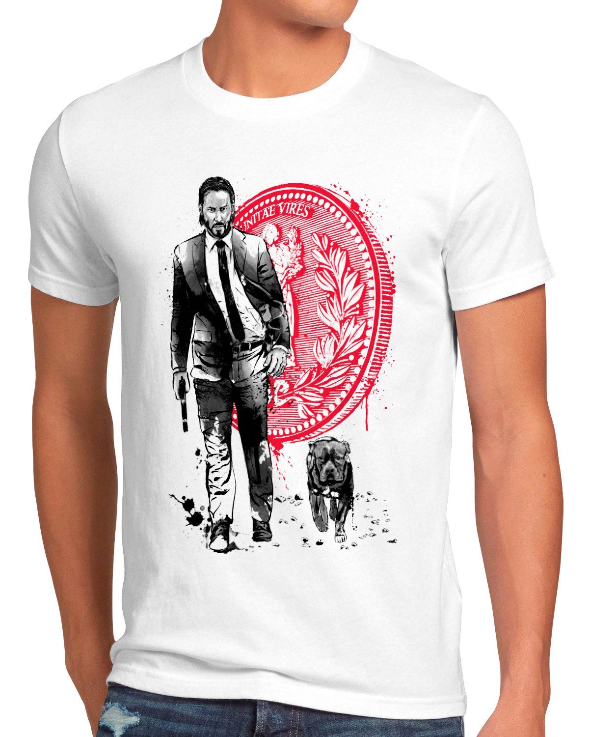 style3 Print-Shirt Herren T-Shirt Brave Hitman john wick keanu reeves 2 3 4 5 6 blu-ray dvd