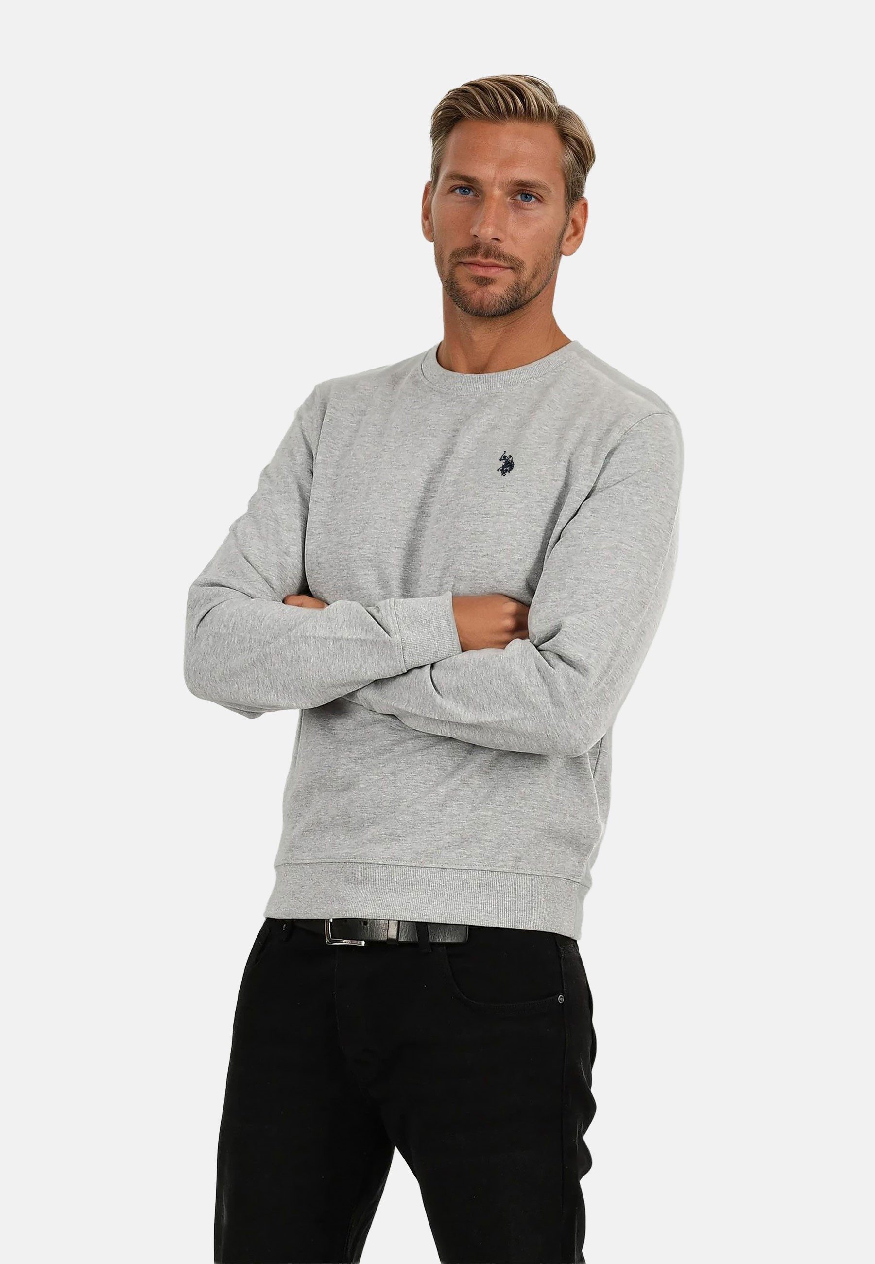 U.S. Polo Assn. Rundhalspullover Pullover USKiaan – Herren Sweatshirt mit R günstig online kaufen