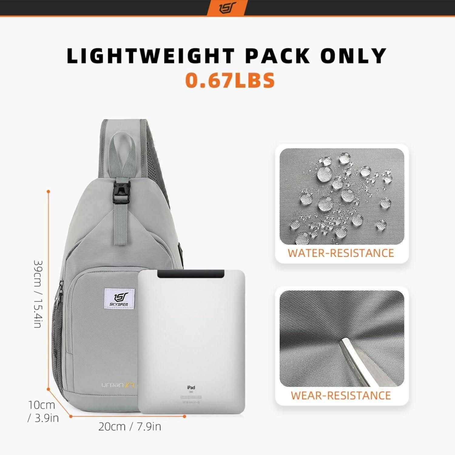 LuxusKollektion Minirucksack Brusttasche Sling Crossbody Herren Damen Outdoor Urbnax7 salbeigrün