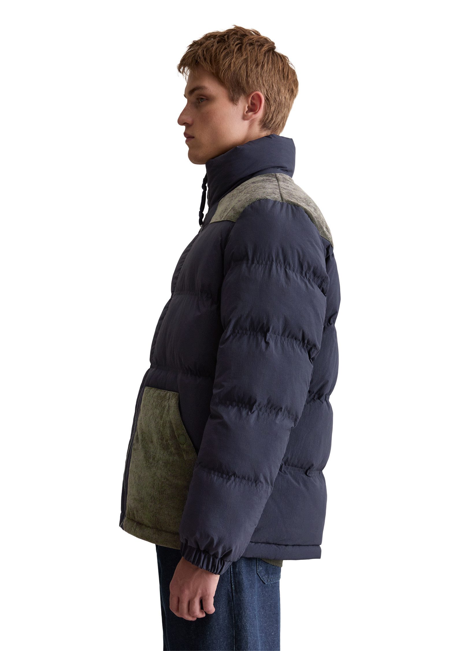 Marc O'Polo DENIM Outdoorjacke mit kontrastfarbenen Cord-Einsätzen