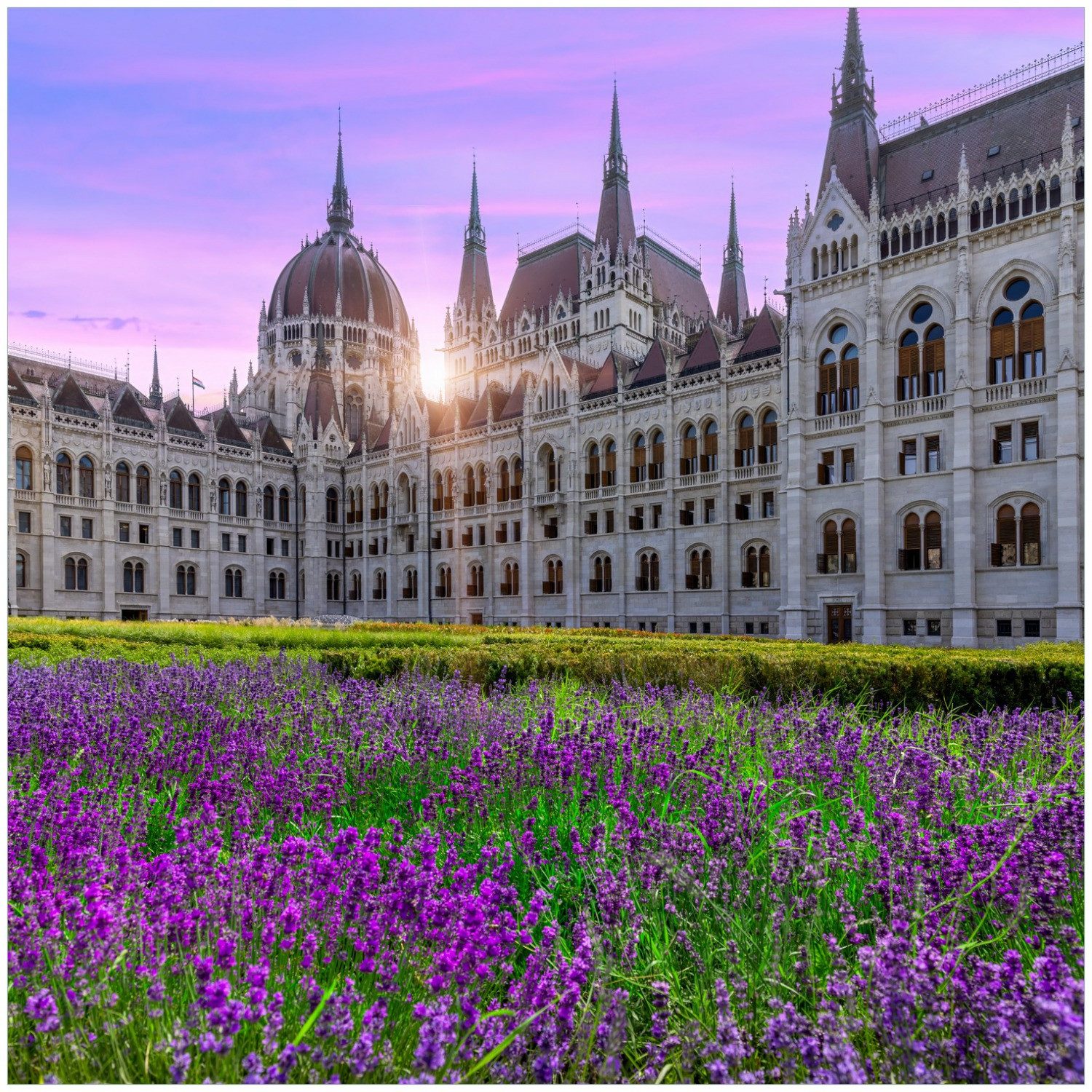 Wallario Möbelfolie Historisches Gebäude im Abendlicht