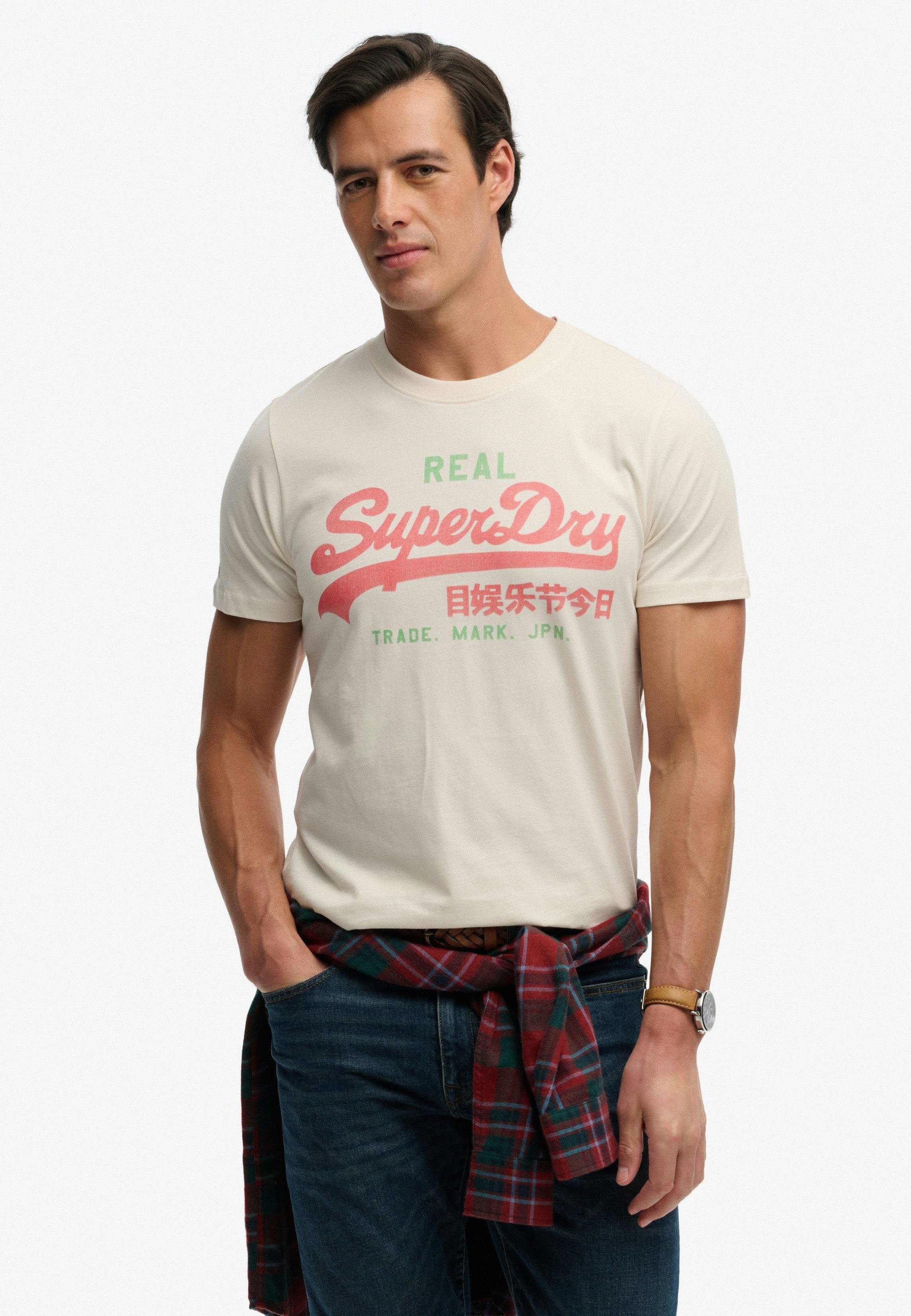 Superdry Rundhalsshirt VL CLASSIC TEE mit klassischem Vintage-Logo Print