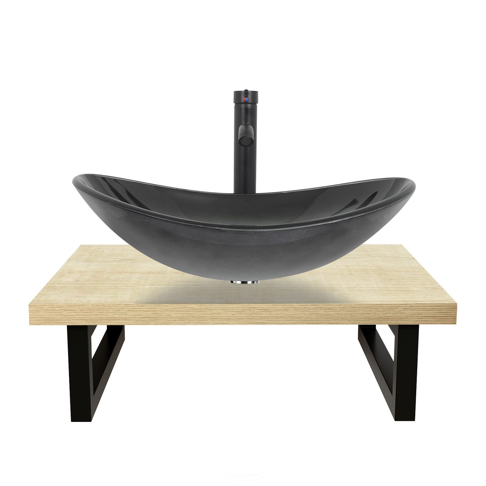 Puluomis Badmöbel-Set Badezimmerschrank Waschbeckenunterschrank Set, Wascht günstig online kaufen