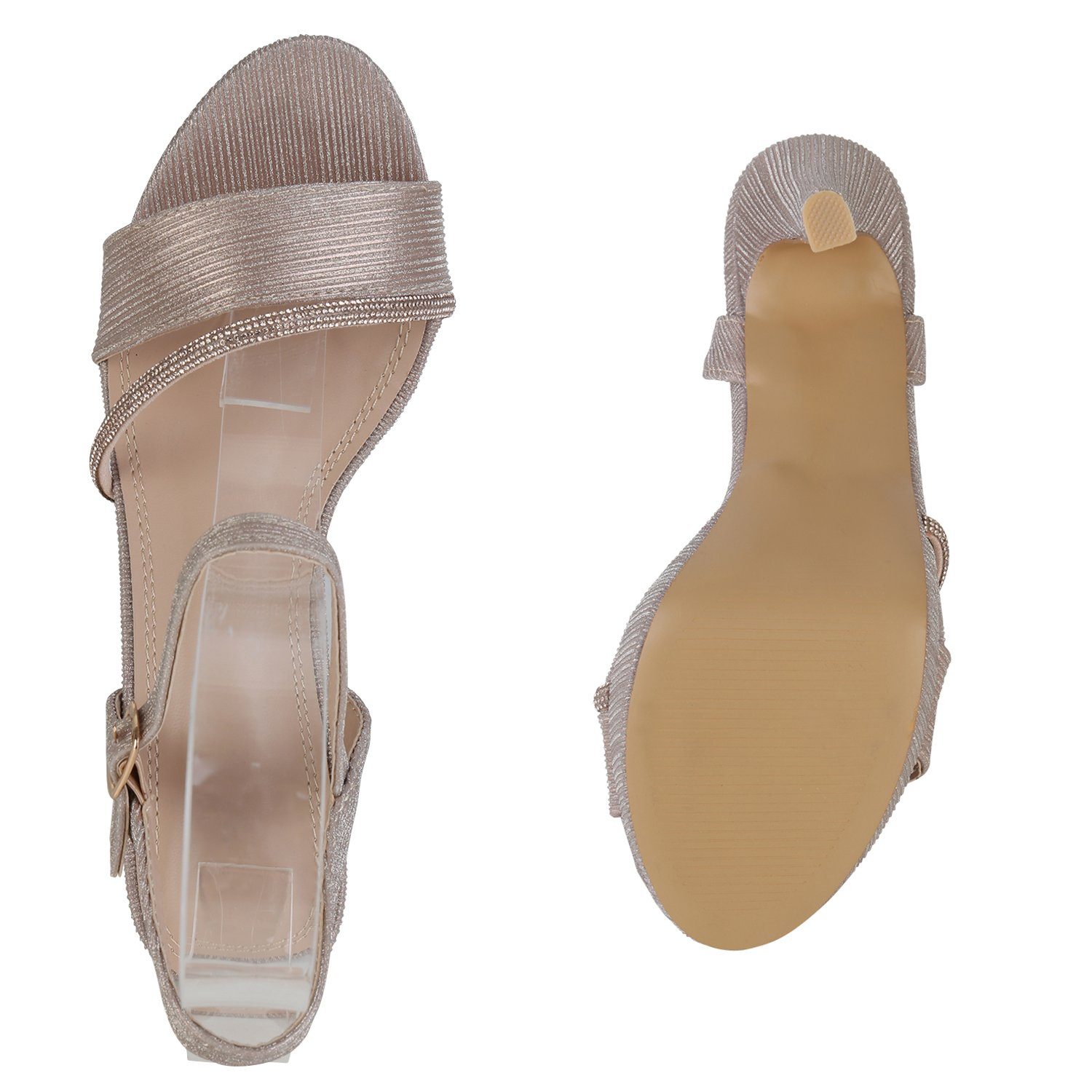 Rose Gold High-Heel-Sandalette 840248 Schuhe VAN HILL