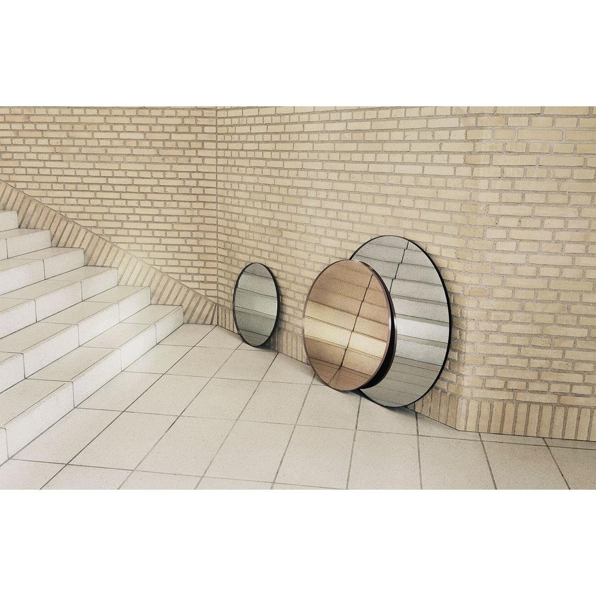 (70cm) Aytm Schwarz Circum Clear Wanddekoobjekt Rahmen mit Spiegel