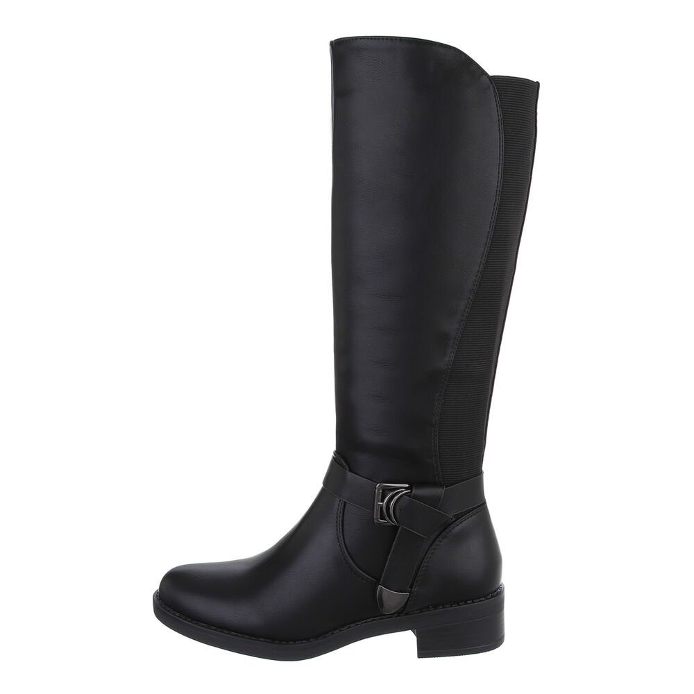 Ital-Design Damen Freizeit Stiefel (85757827) Blockabsatz Flache Stiefel in günstig online kaufen