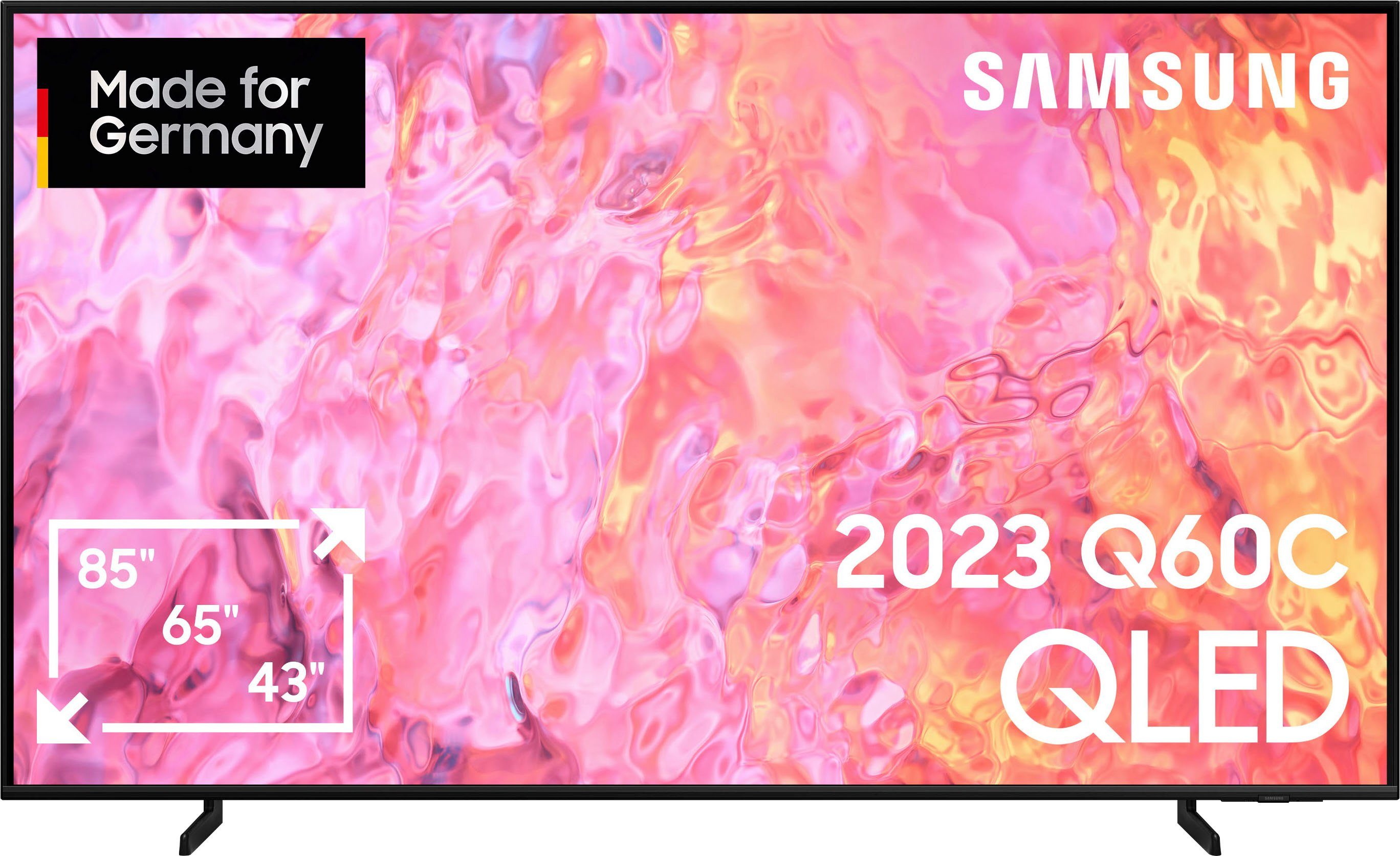 Samsung GQ65Q60CAU LED-Fernseher (163 cm/65 Zoll, Smart-TV, 100% Farbvolumen mit Quantum Dots,Quantum HDR,AirSlim,Gaming Hub)