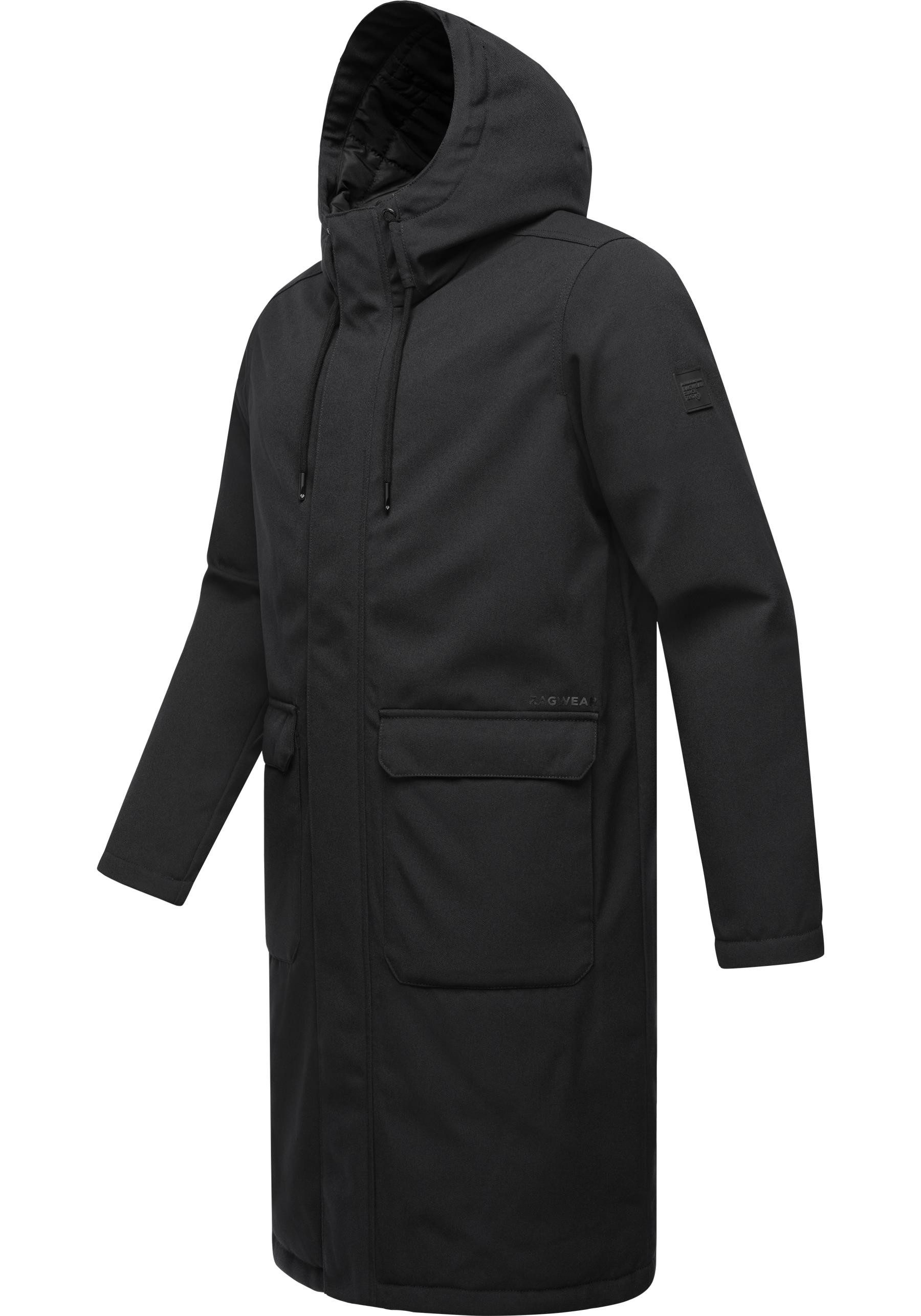 Ragwear Wintermantel Mr Them Long lange wasserdichte Herren Winterjacke mit Kapuze