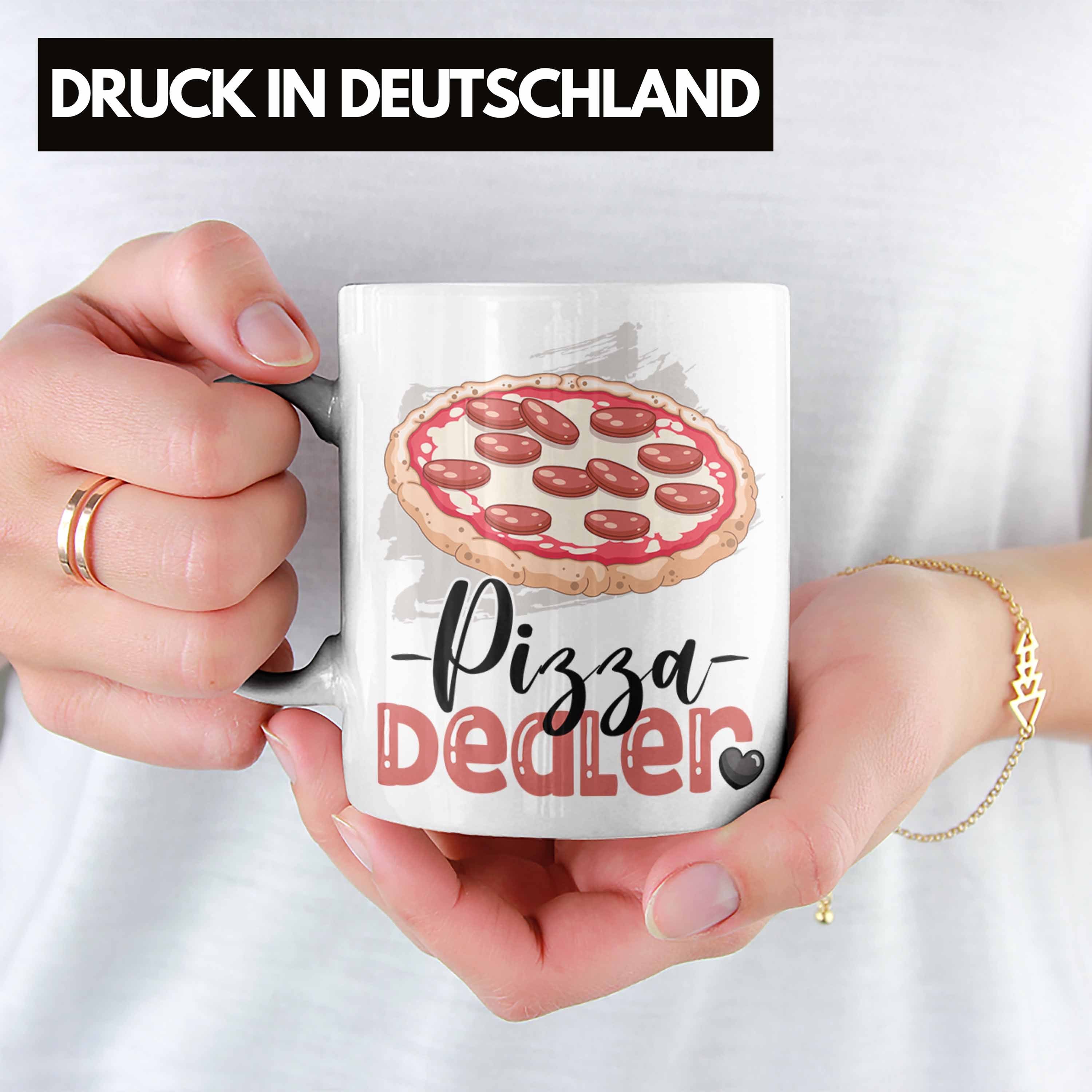 Trendation Tasse Pizza Dealer Tasse Geburtstag für Spruch Geschenk Pizzabäcker Weiss Geschenk