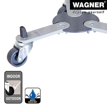 WAGNER design yourself Pflanzenroller SUN CITY Small, Medium, Basic I diverse Größen I stufenlos ausziehbar I für Außenbereich + Innenbereich I verschiedene Rollen I Industrie-Stahl, metallfarben I Tragkraft 75 - 100 kg