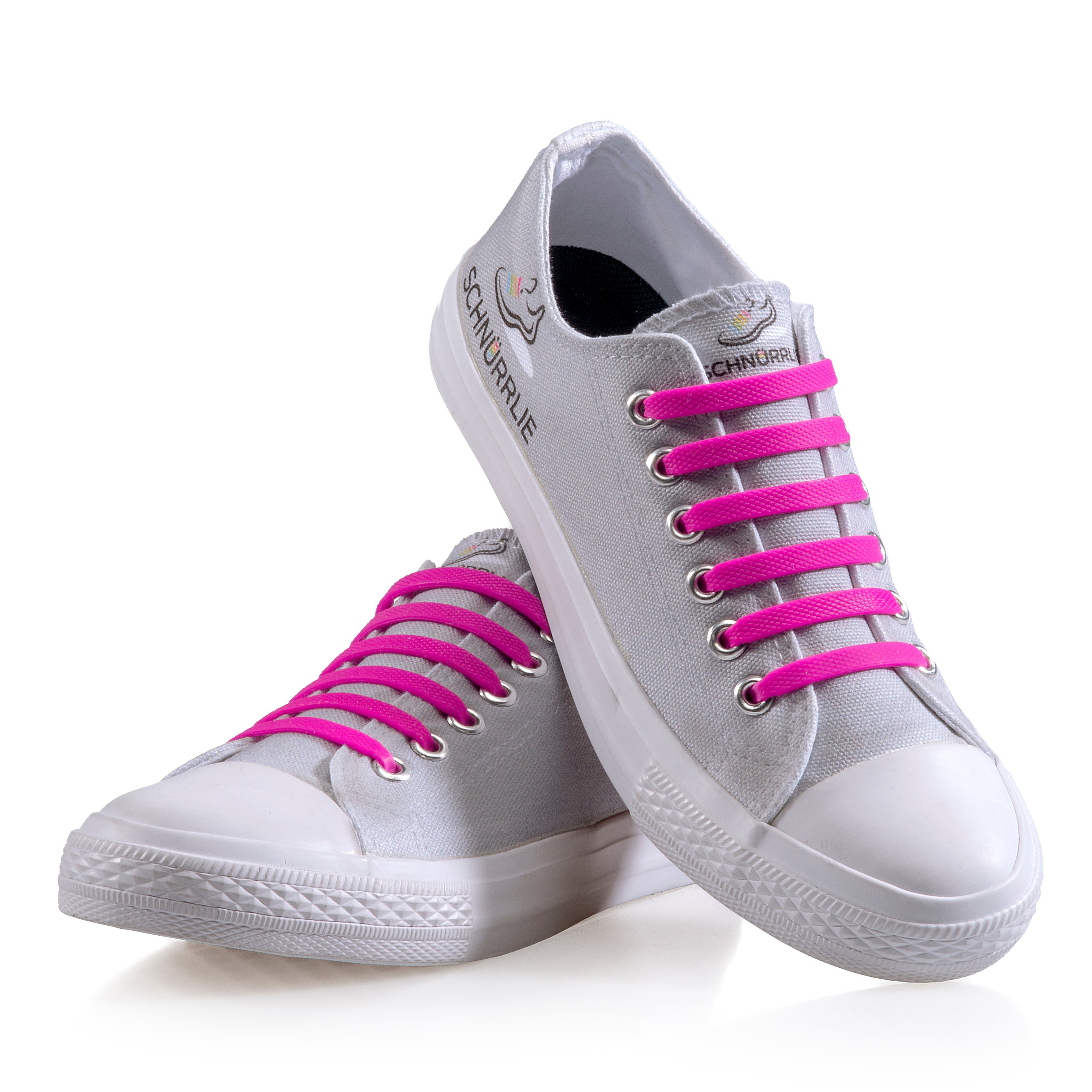 SCHNÜRRLIE Schnürsenkel Silikon Schnürbänder - elastische flache Laces, für Sneaker, Turnschuhe, Sportschuhe uvm