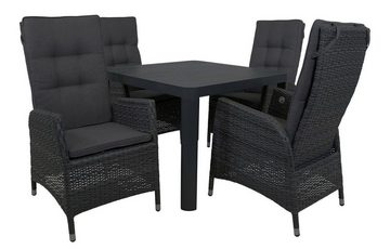 Lesli Living Gartensessel Lesli Living Diningsessel im 2er-Set "Soho 2.0 Forte" grau-anthrazit