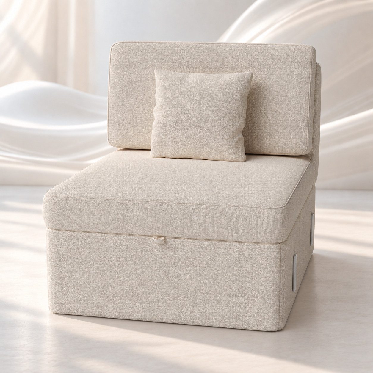 HOMAVO Ecksofa Schlafsofa, Couch L-Form, keine Montage erforderlich, inkl. Zierkissen, FSC® modulares Sofa, optionale Schlaffunktion & flexible Ottomane, Größe modular anpassbar, Stauraum je Sitz & edles Chenille für Komfort