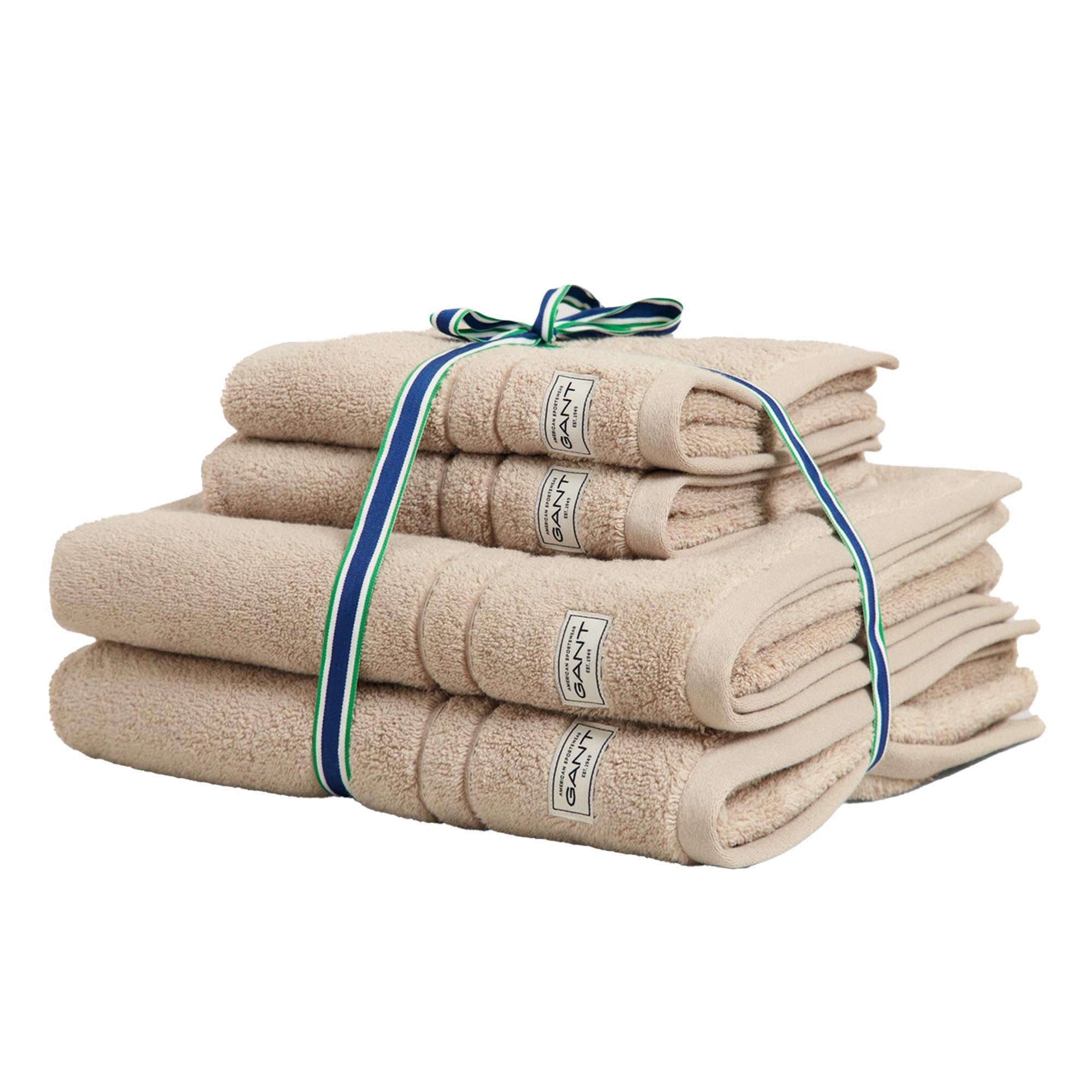 Gant Handtuch Unisex Handtuch 4er Pack Baumwolle Premium Towel, Frottier (Set, 4-St)