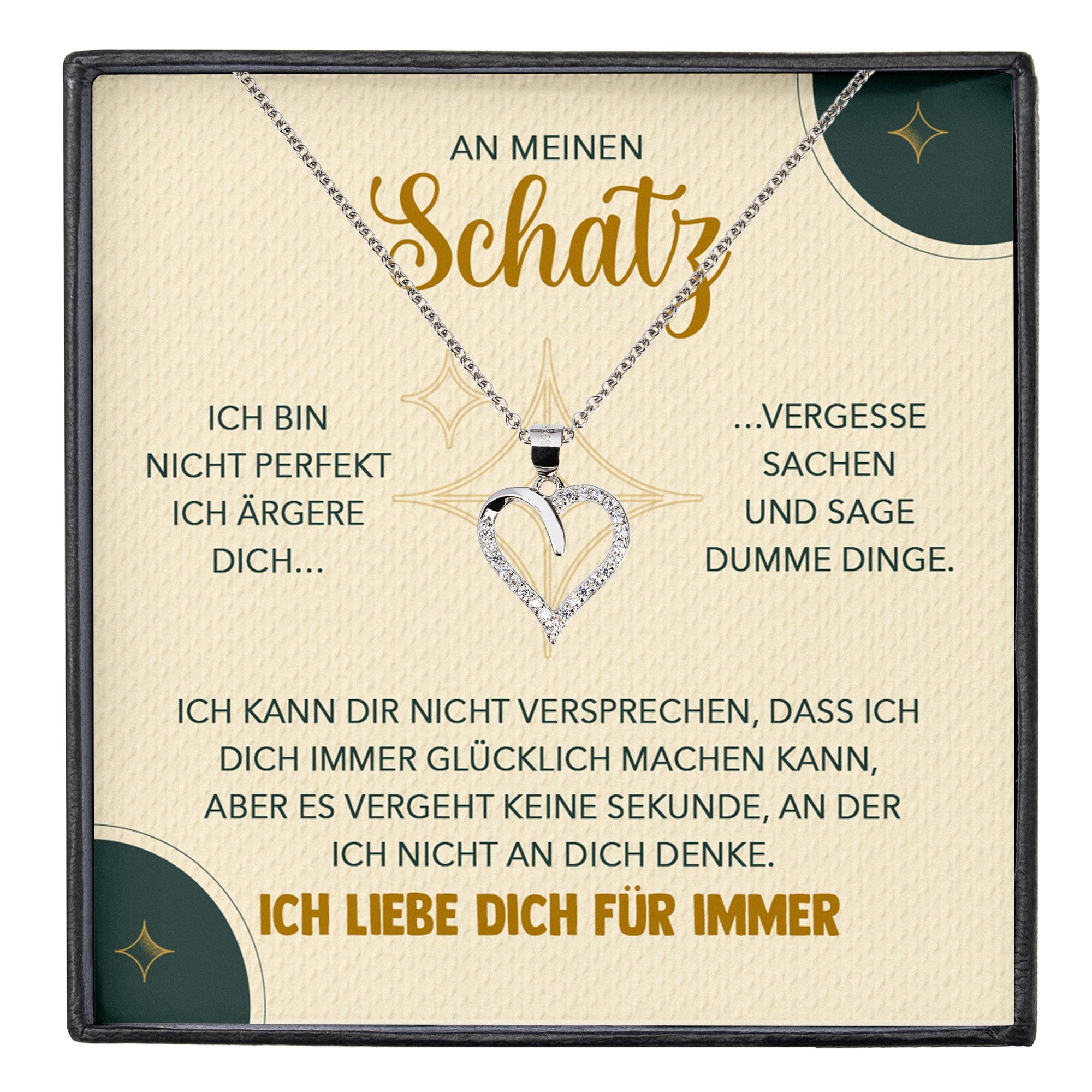 Valentinstagsgeschenk 22Feels Schmuckset Frauen Ich Liebe Dich Geschenk Ehefrau Freundin Jahrestag Hochzeitstag (inkl. Geschenktasche, Karte, Poliertu