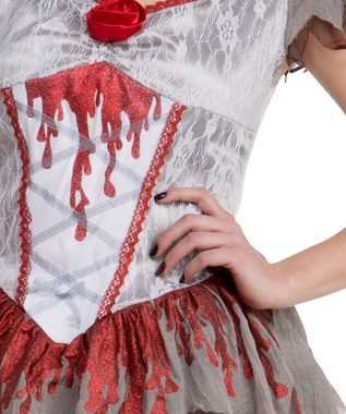 Karneval-Klamotten Zombie-Kostüm Blutiges Zombie Braut Damen Kostüm, Frauenkostüm Halloween, sexy Zombie Braut mit Maske