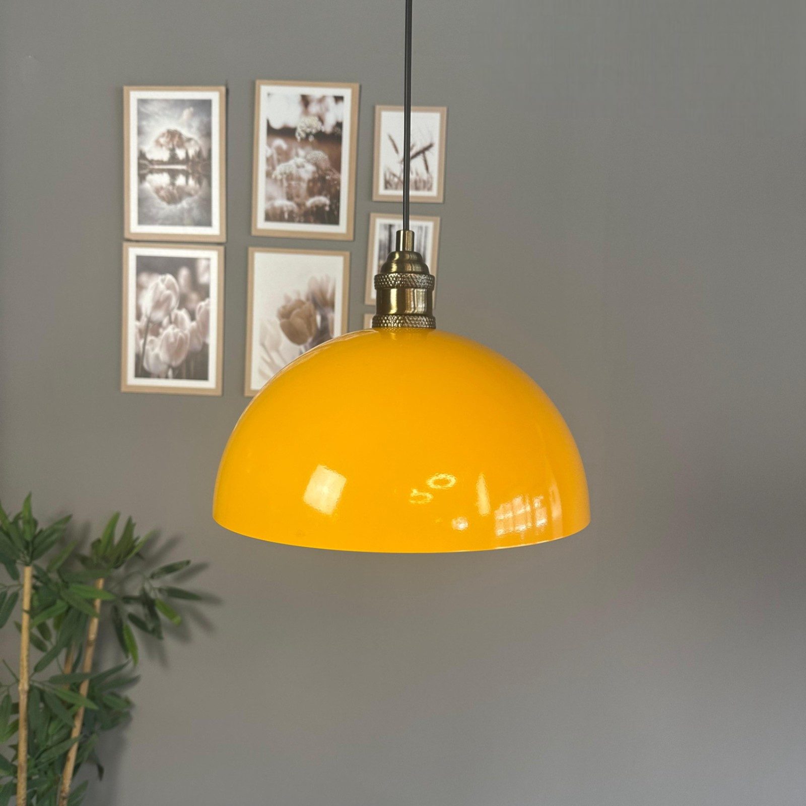 Bamyum Pendelleuchte Pendelleuchte Yimpi Tulpe Metall Ø30cm, Modern Hängelampe, ohne Leuchtmittel