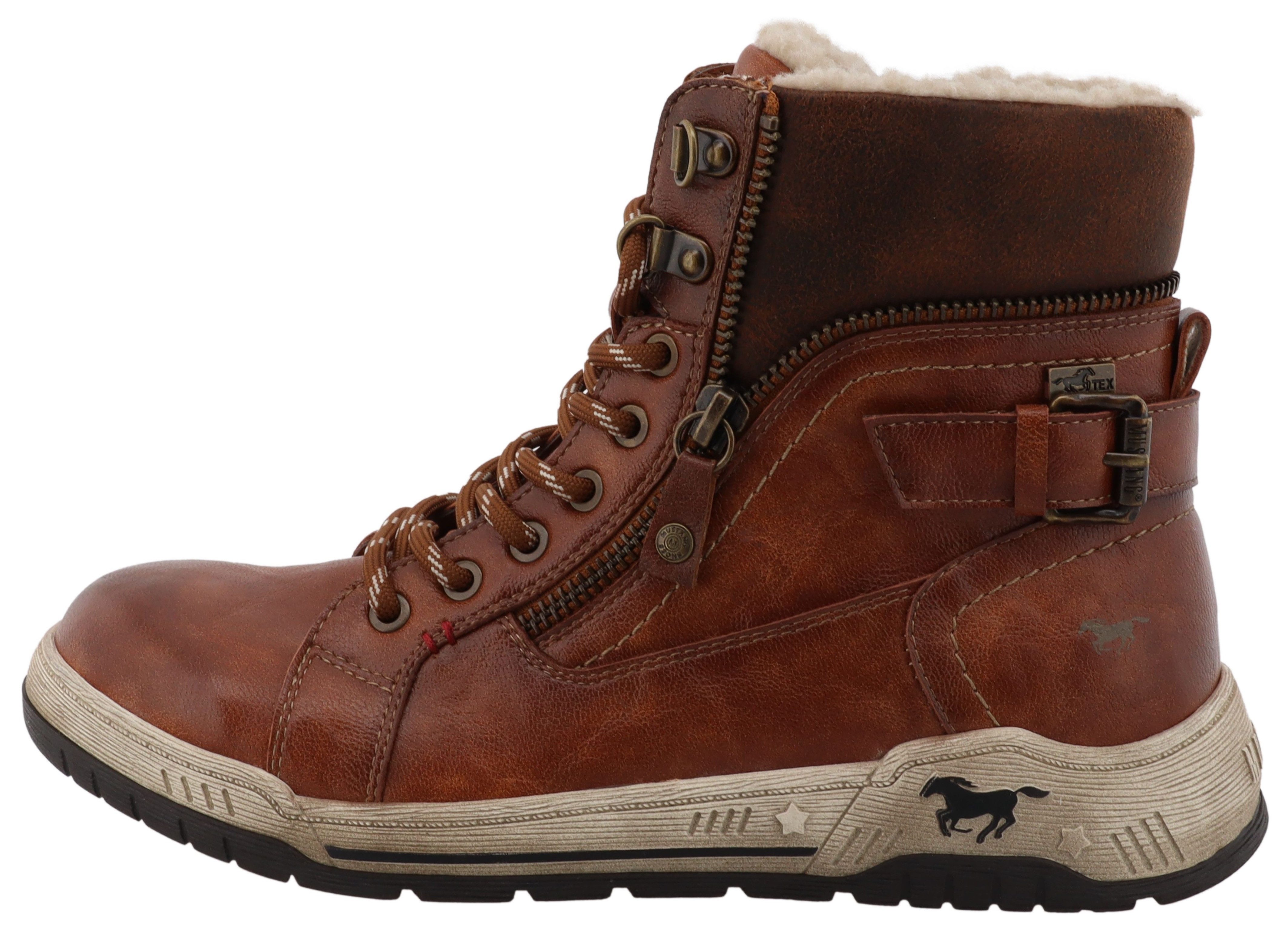 Mustang Shoes Ihana Winterboots High Top Sneaker, Winterboots mit Warmfutter und TEX