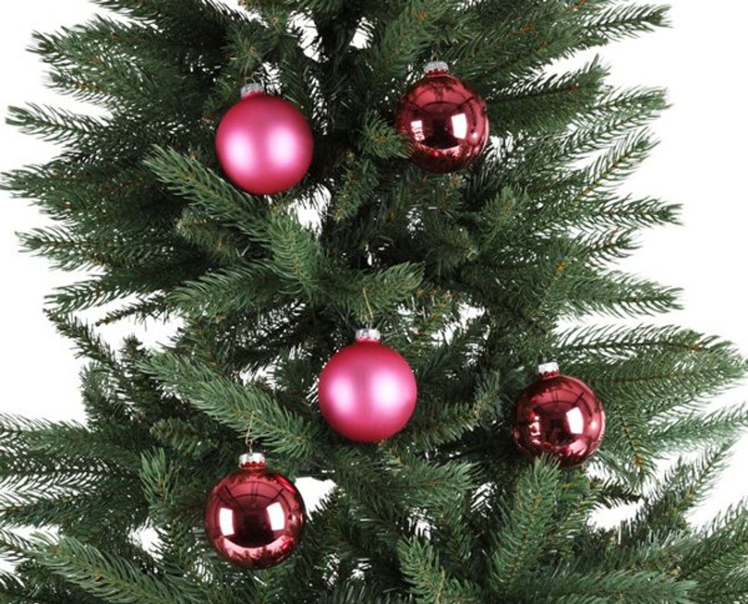 BURI Weihnachtsbaumkugel Baumschmuck Weihna 7,5cm 8er-Set Christbaumkugeln pink Weihnachtsbaumkugeln