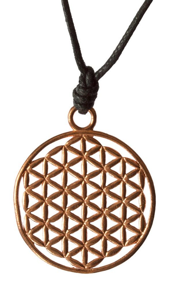 Saraswati Kette mit Anhänger Anhänger "Blume des Lebens" Kupfer 3,3cm mit B günstig online kaufen