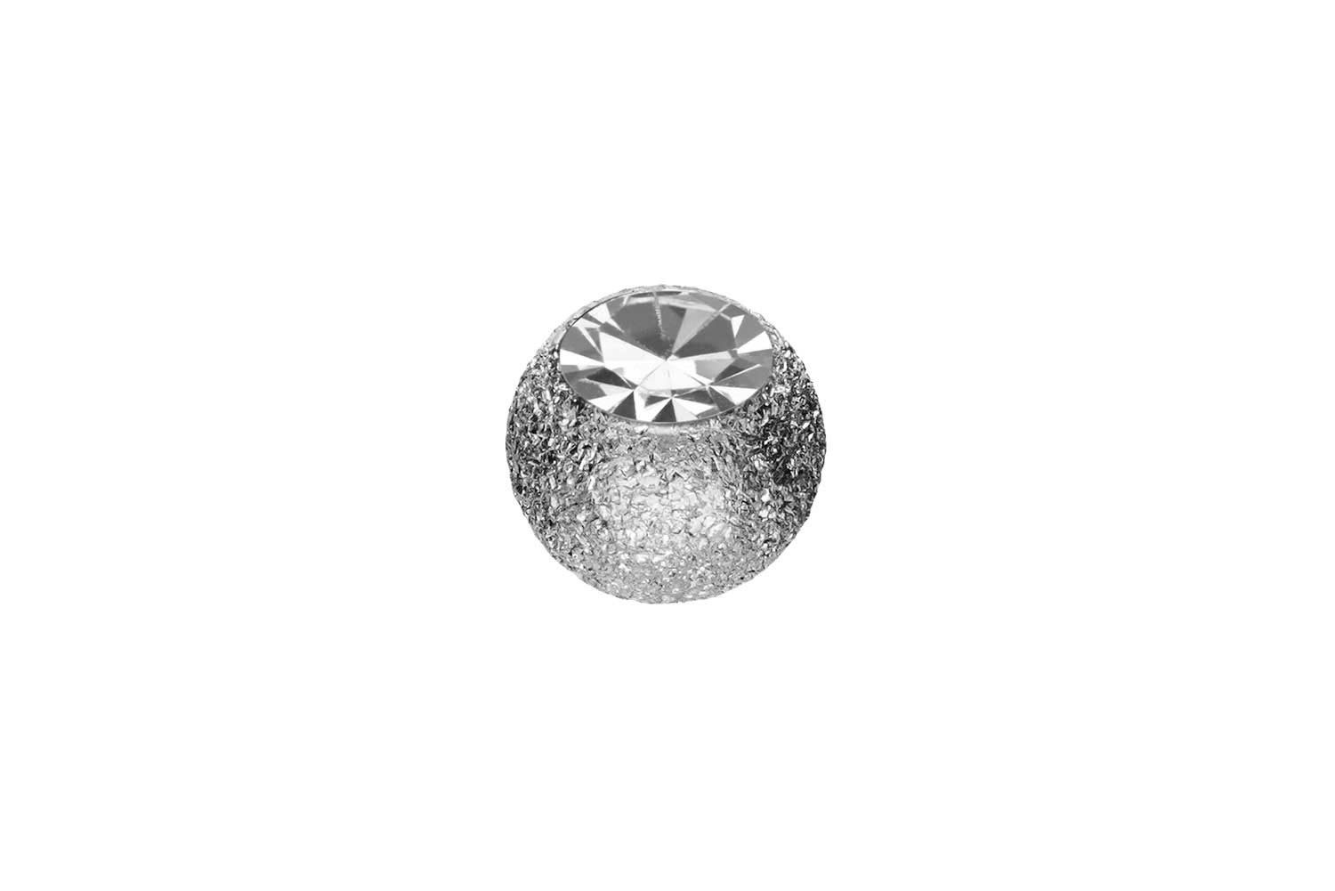 PIERCINGLINE Piercing-Set Chirurgenstahl Schraubkugel DIAMANTOPTIK + KRISTALL (Schraub-Aufsätze, 1-tlg)