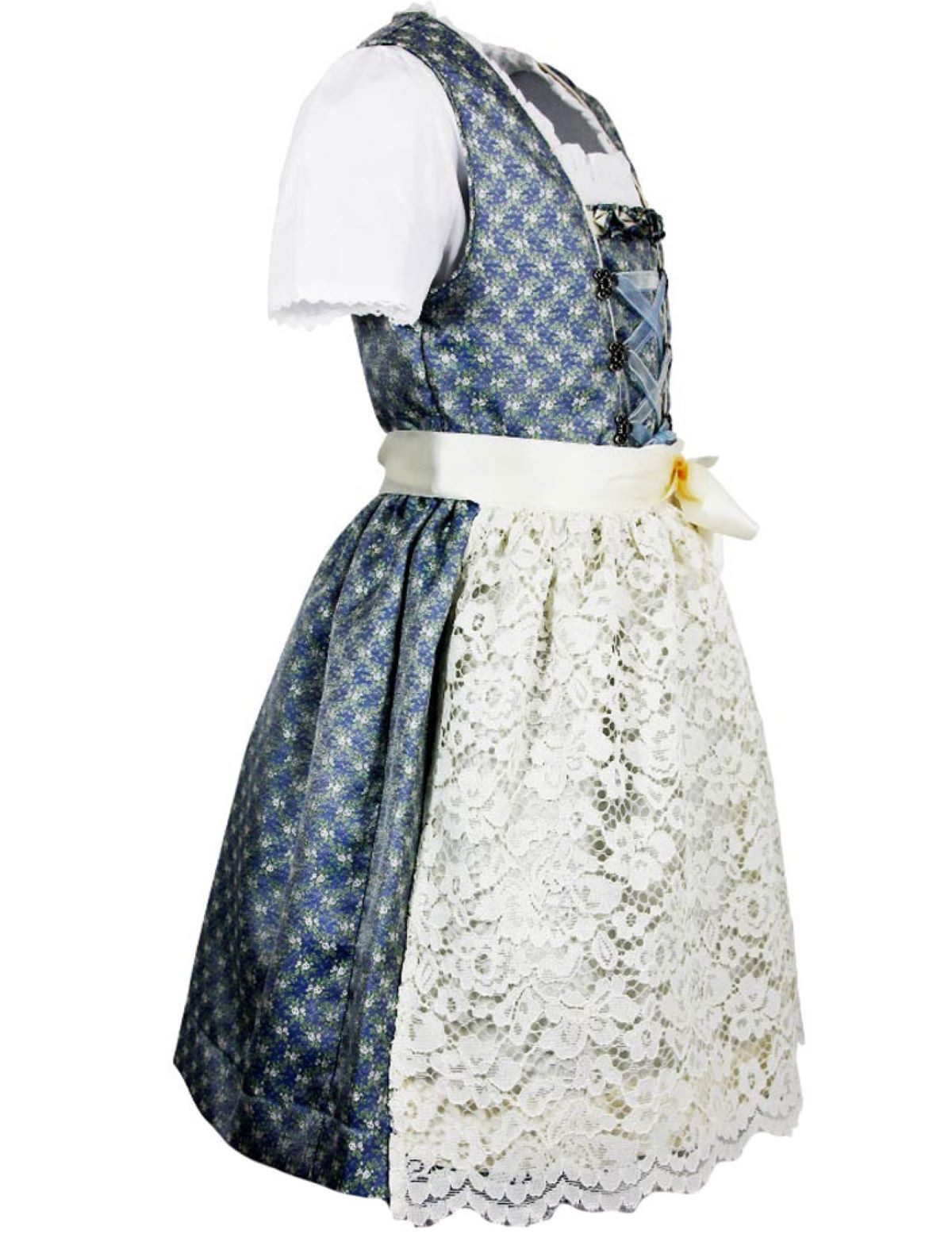 Isar-Trachten Dirndl Isar-Trachten Kinder Dirndl 'Sarah' 3-tlg. mit Blu
