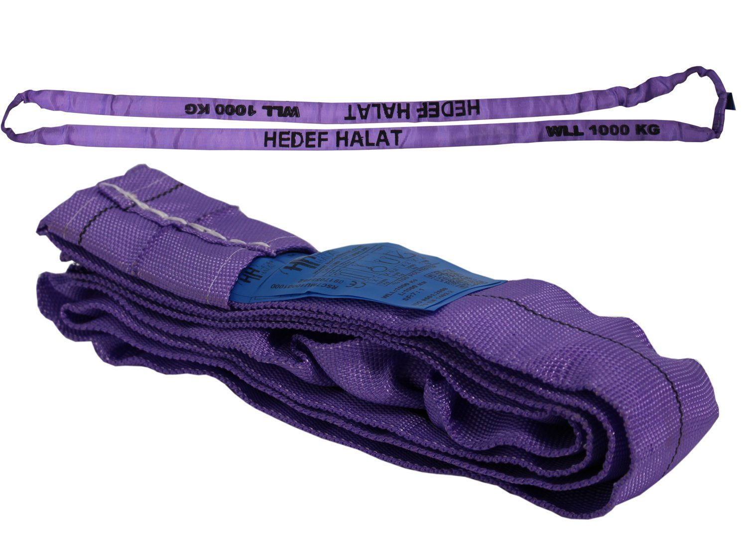 1 Tonne 2.5 Meter Rundschlinge Bandschlinge Hebegurt Schlupp Hebeband
