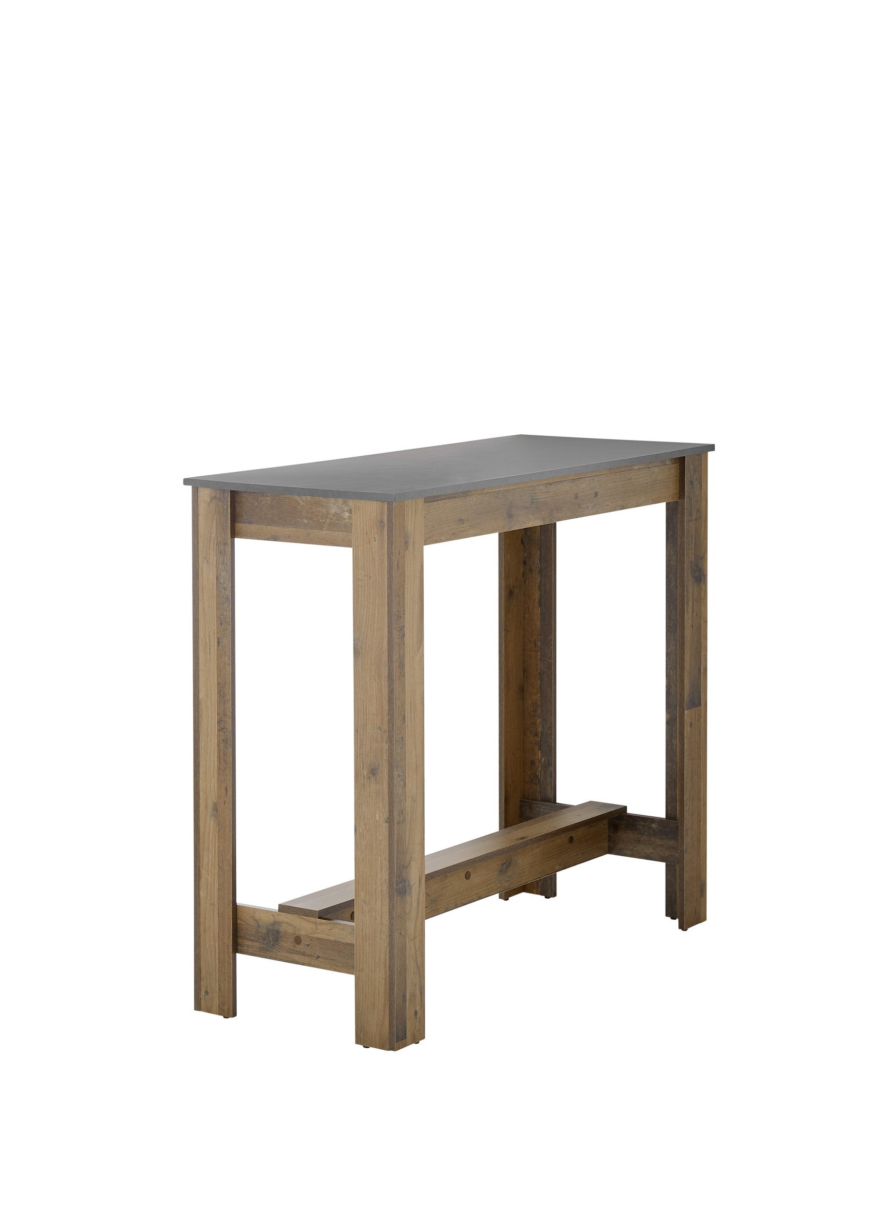 Stolkom Sp.z.o.o. Bartisch in anthrazit, Old Style dunkel - 115x103x50 (BxHxT)