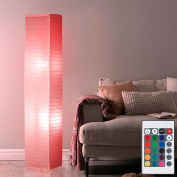 etc-shop LED Stehlampe, Leuchtmittel inklusive, Warmweiß, Farbwechsel, Steh Leuchte Wohn Zimmer Fernbedienung Decken Fluter Lampe