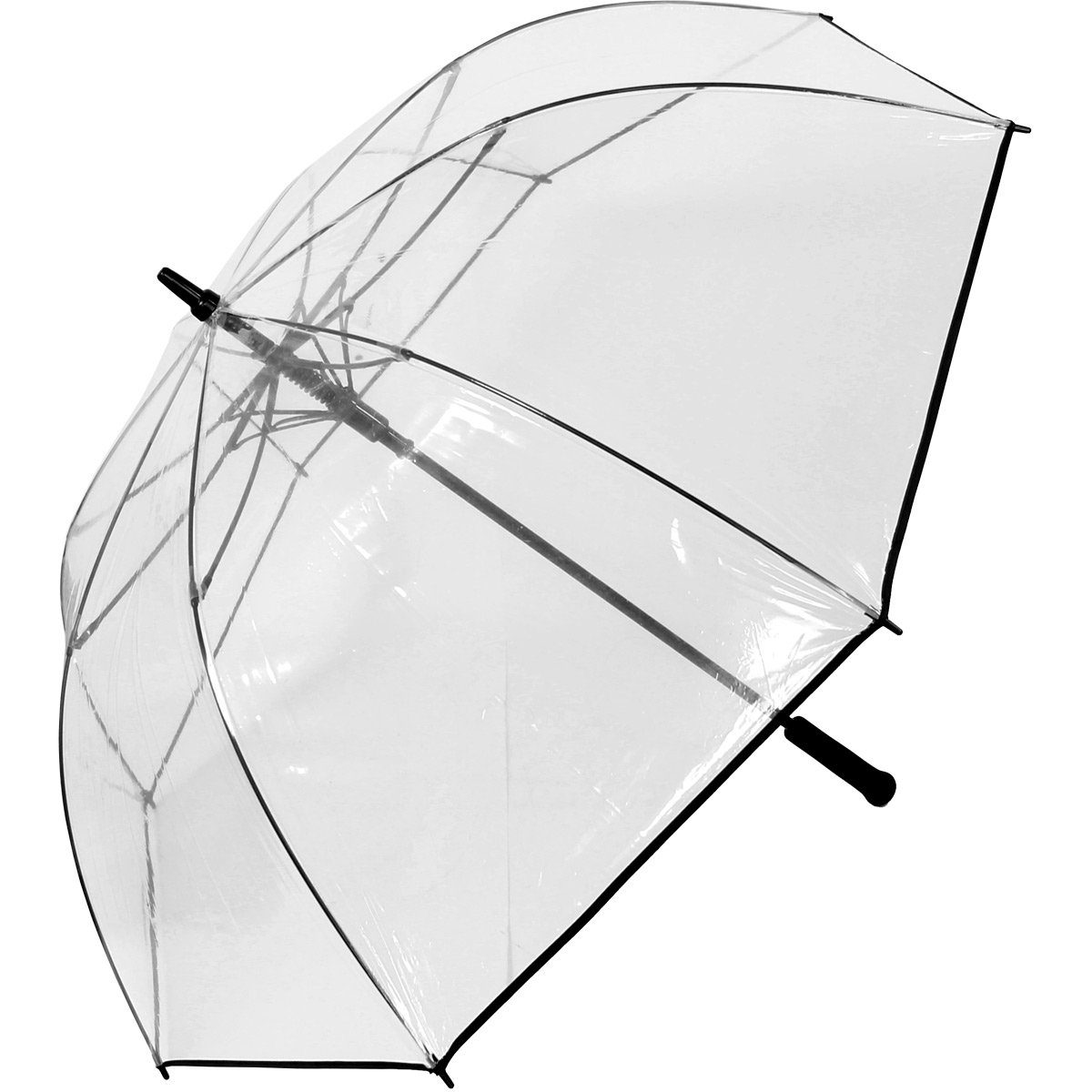 HAPPY RAIN Stockregenschirm XXL Golfschirm Automatik transparent extra gross, extra-groß