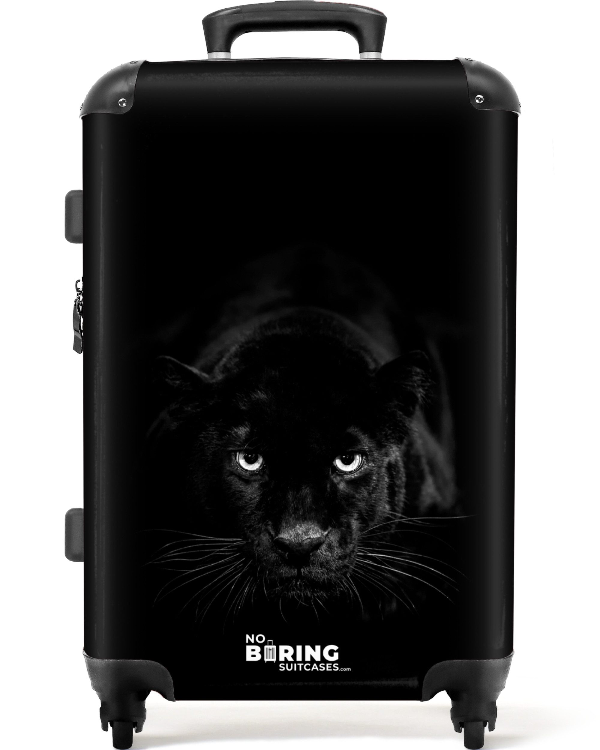 NoBoringSuitcases.com© Hartschalen-Trolley mit leuchtende Räder - Panther - günstig online kaufen