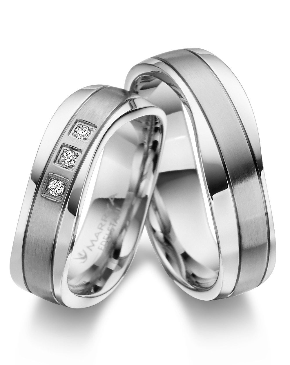 Paarringe Aus Keramik – Verlobungs- & Hochzeitsringe In Schwarz/Gold Mit Zirkonia, Größe 52-62