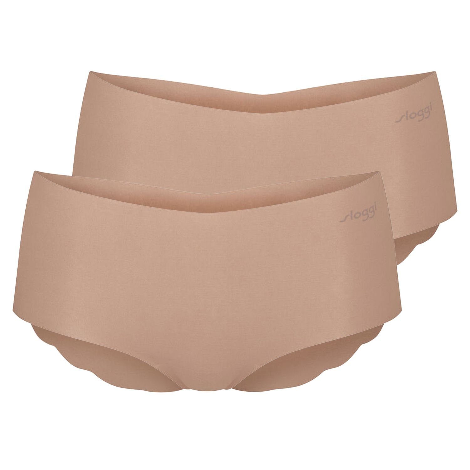 zero keine Wellenkante, Pack Abdrücke, 2er im saumlos, (2-St) Sloggi Modal Beige Panty