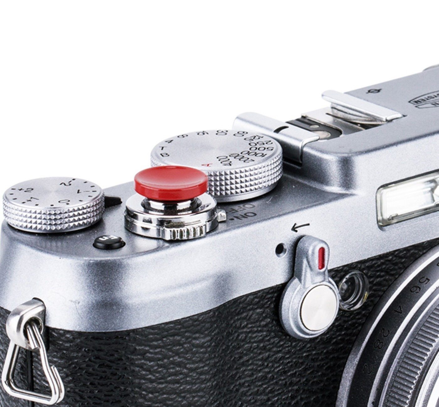 JJC Kamerazubehör-Set Deluxe Soft Release Button SRB Messing 11mm Dunkelrot